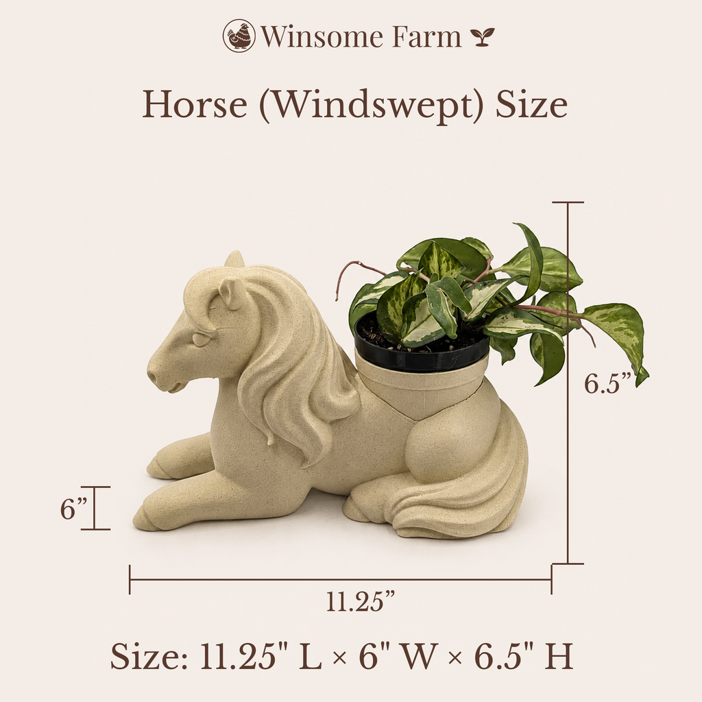 Windswept Horse Planter - Winsome Farm