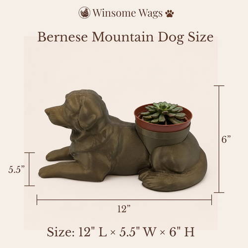 Bernese Mountain Dog Planter - Winsome Wags