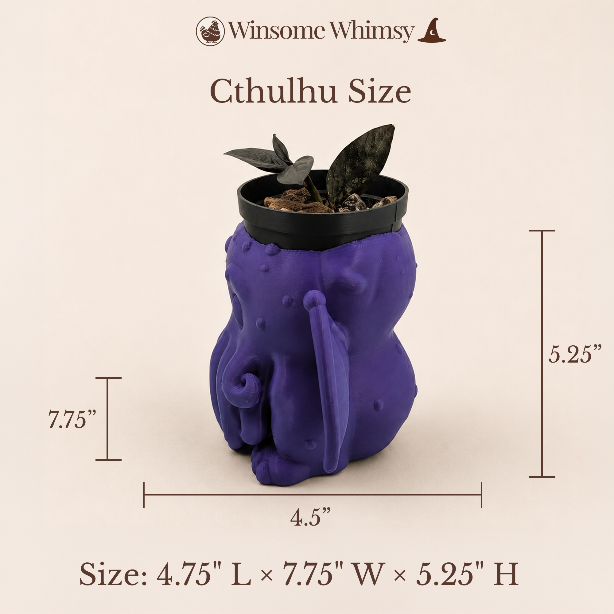 Cthulhu Planter - Winsome Whimsy Fantasy Planter