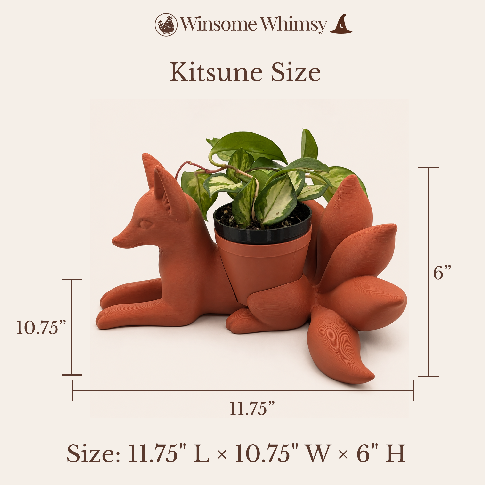 Kitsune Planter and Soap Holder Bundle - Winsome Whimsy