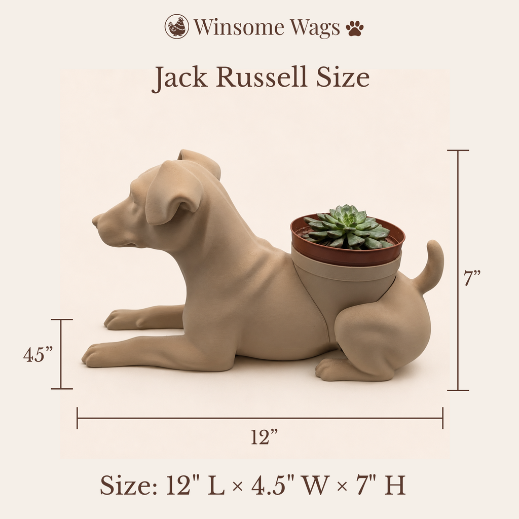 Jack Russell Terrier Planter - Winsome Wags