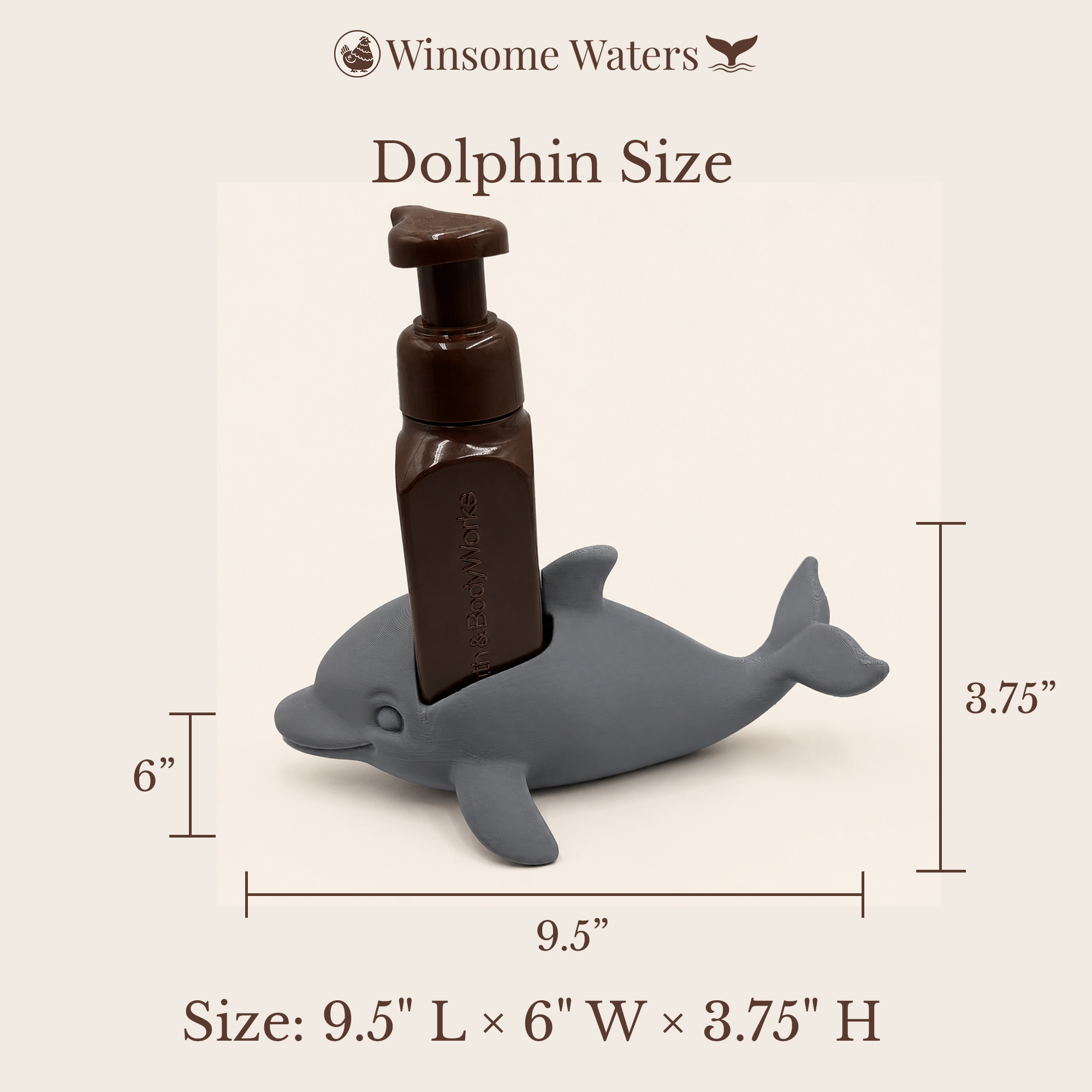 Dolphin - Winsome Waters Soap Dispenser Holder