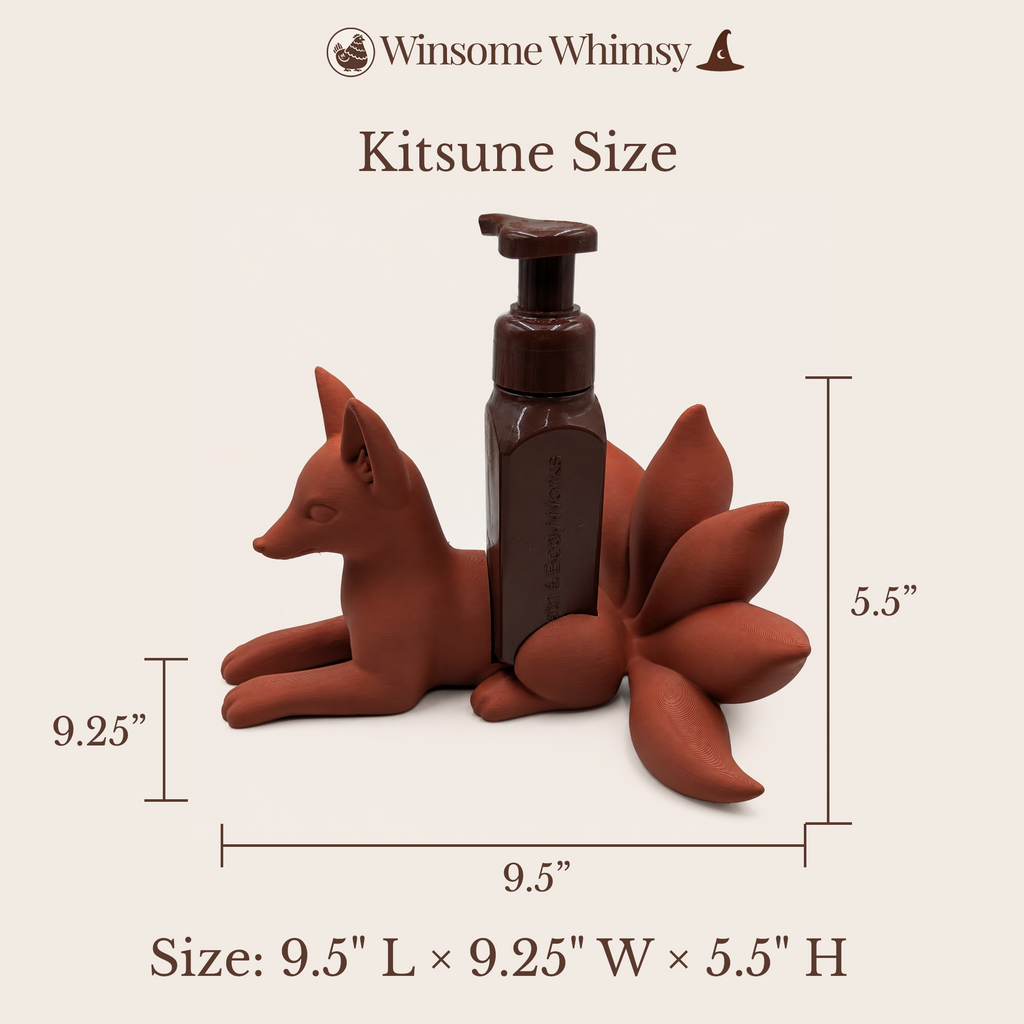 Kitsune - Winsome Whimsy Fantasy Soap Dispenser Holder