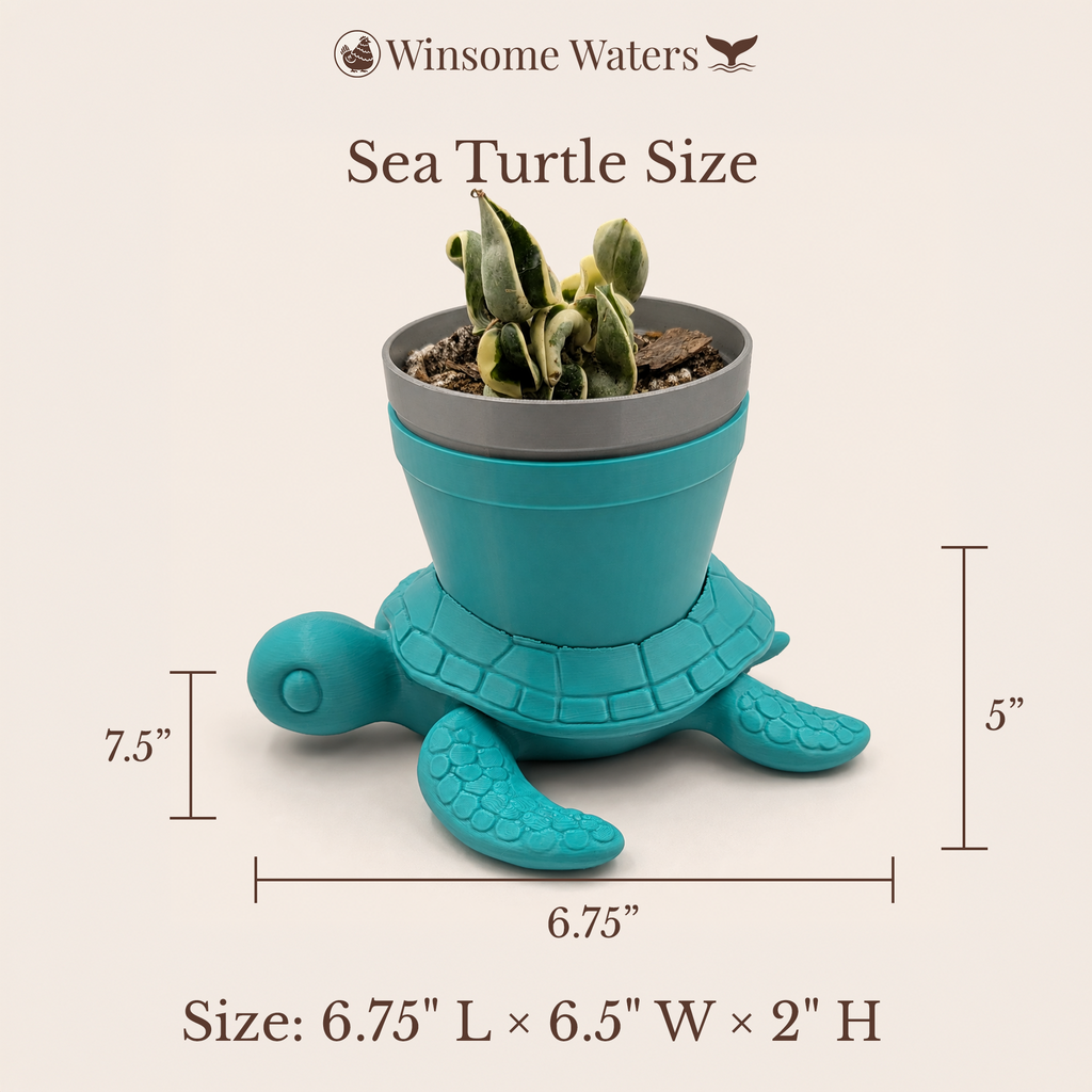 Sea Turtle Planter - Winsome Waters Planter