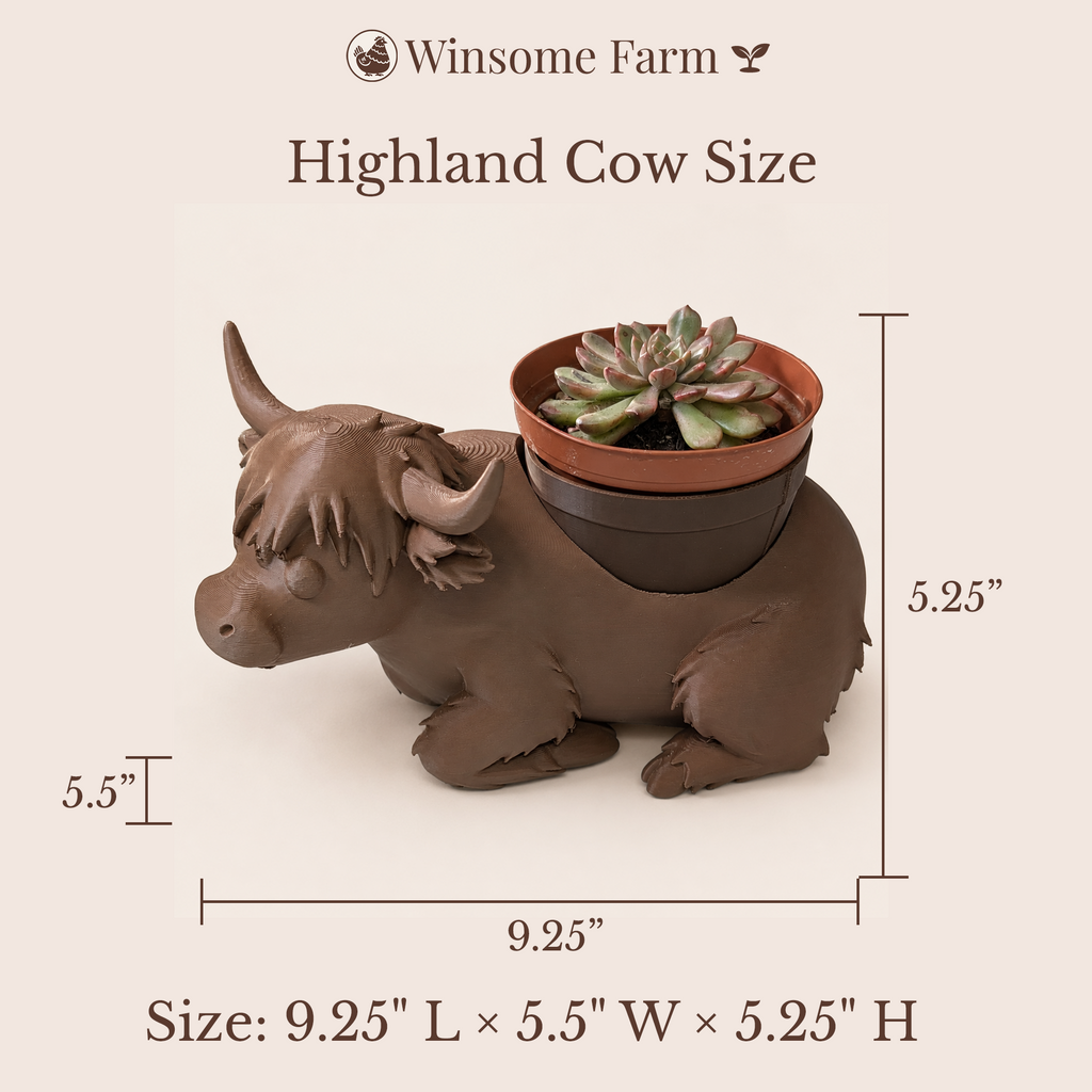 Highland Cow Planter - Winsome Farm
