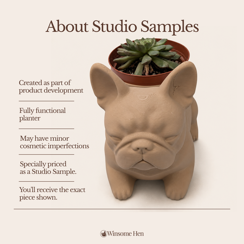 French Bulldog Planter - Winsome Wags - Studio Sample