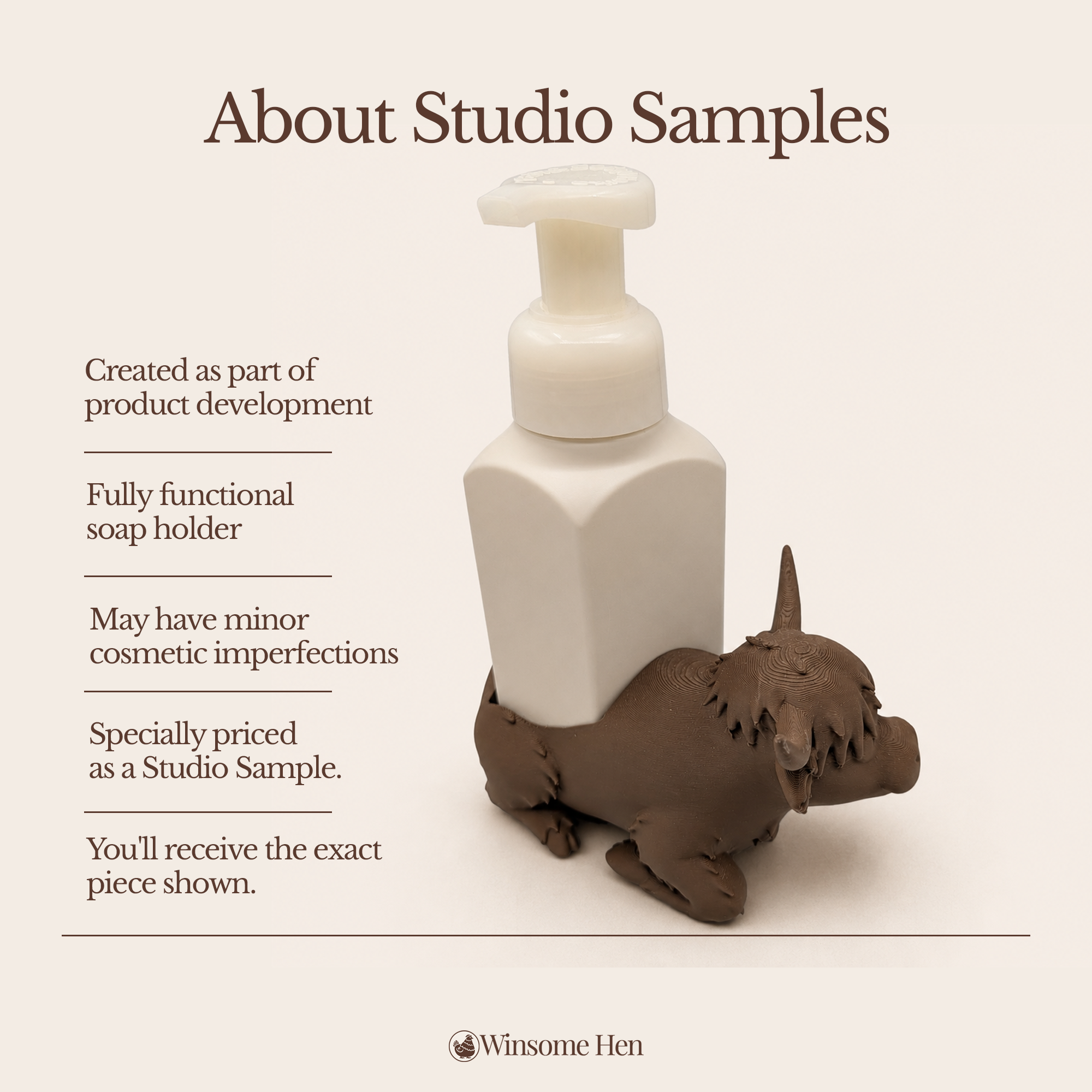 Highland Cow Soap Holder - Winsome Farm - Studio Sample