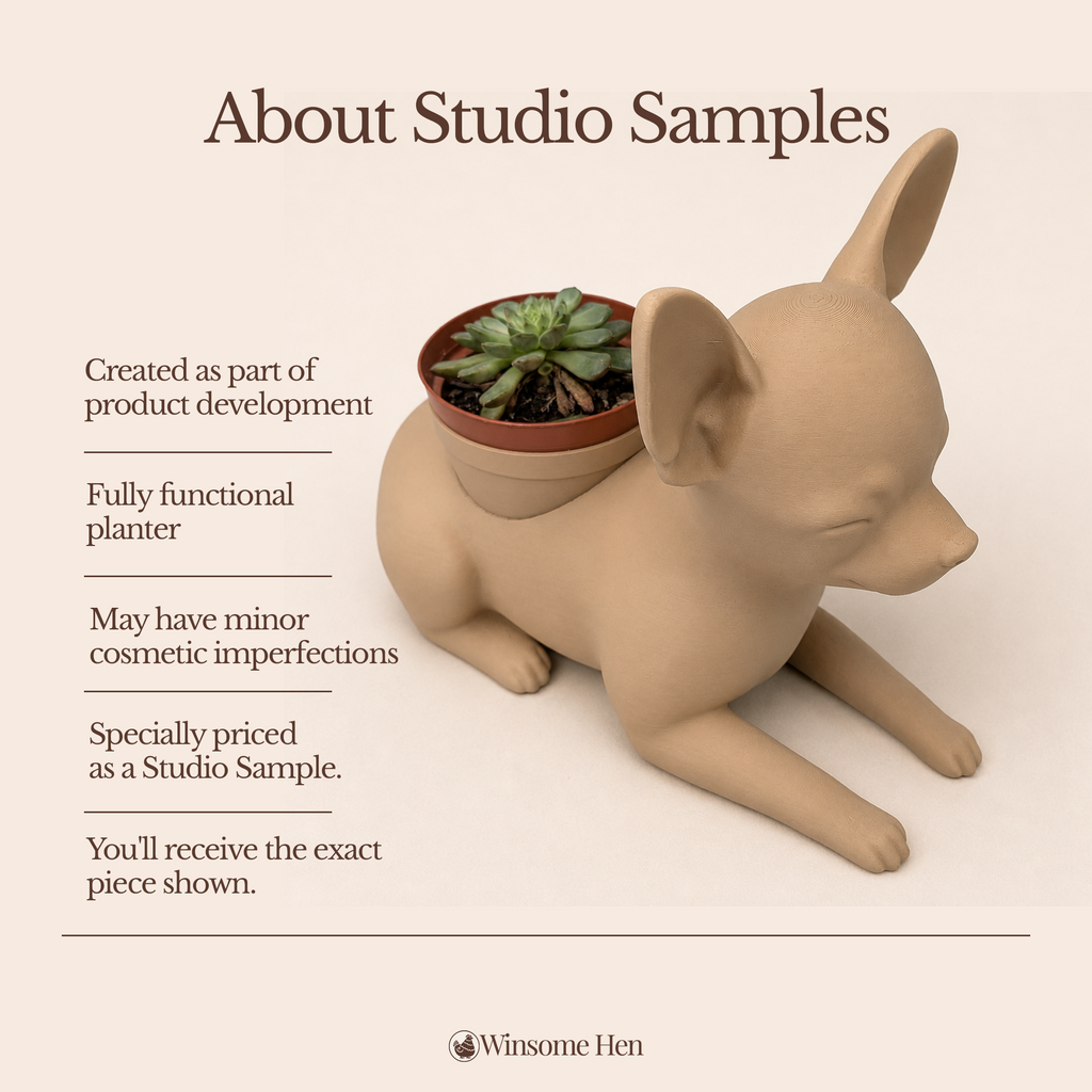 Chihuahua Planter - Winsome Wags - Studio Sample