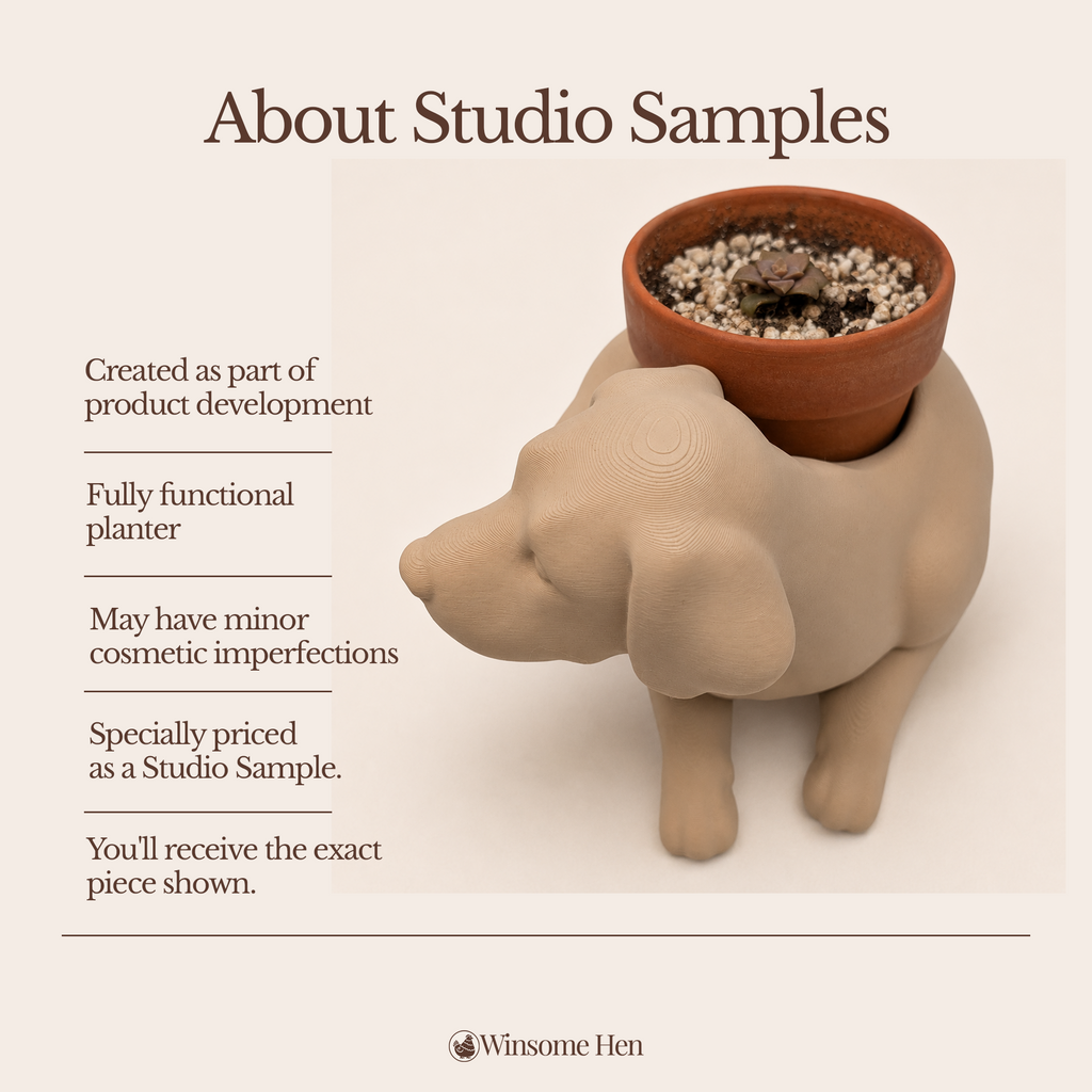 Yellow Labrador Retriever Planter - Winsome Wags - Studio Sample