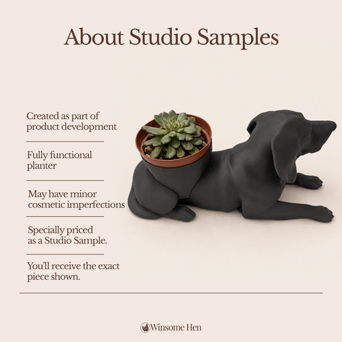 Beagle Planter - Winsome Wags - Studio Sample