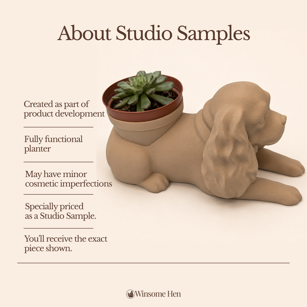 Cavalier King Charles Spaniel Planter - Winsome Wags - Studio Sample