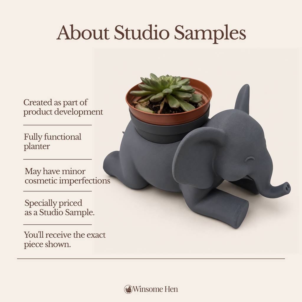 Elephant Planter - Winsome Wildlife - Studio Sample