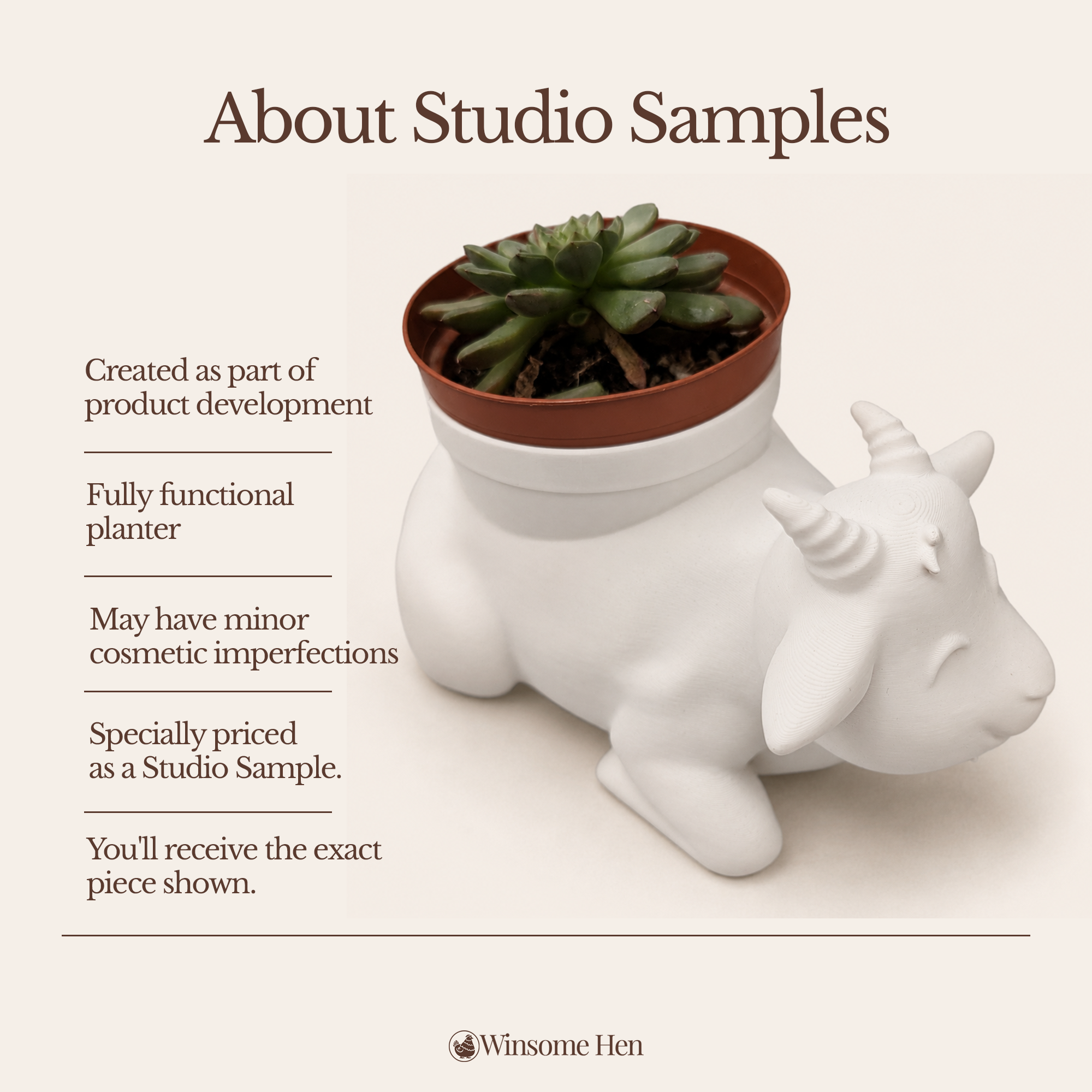 Goat Planter - Winsome Farm - Studio Sample