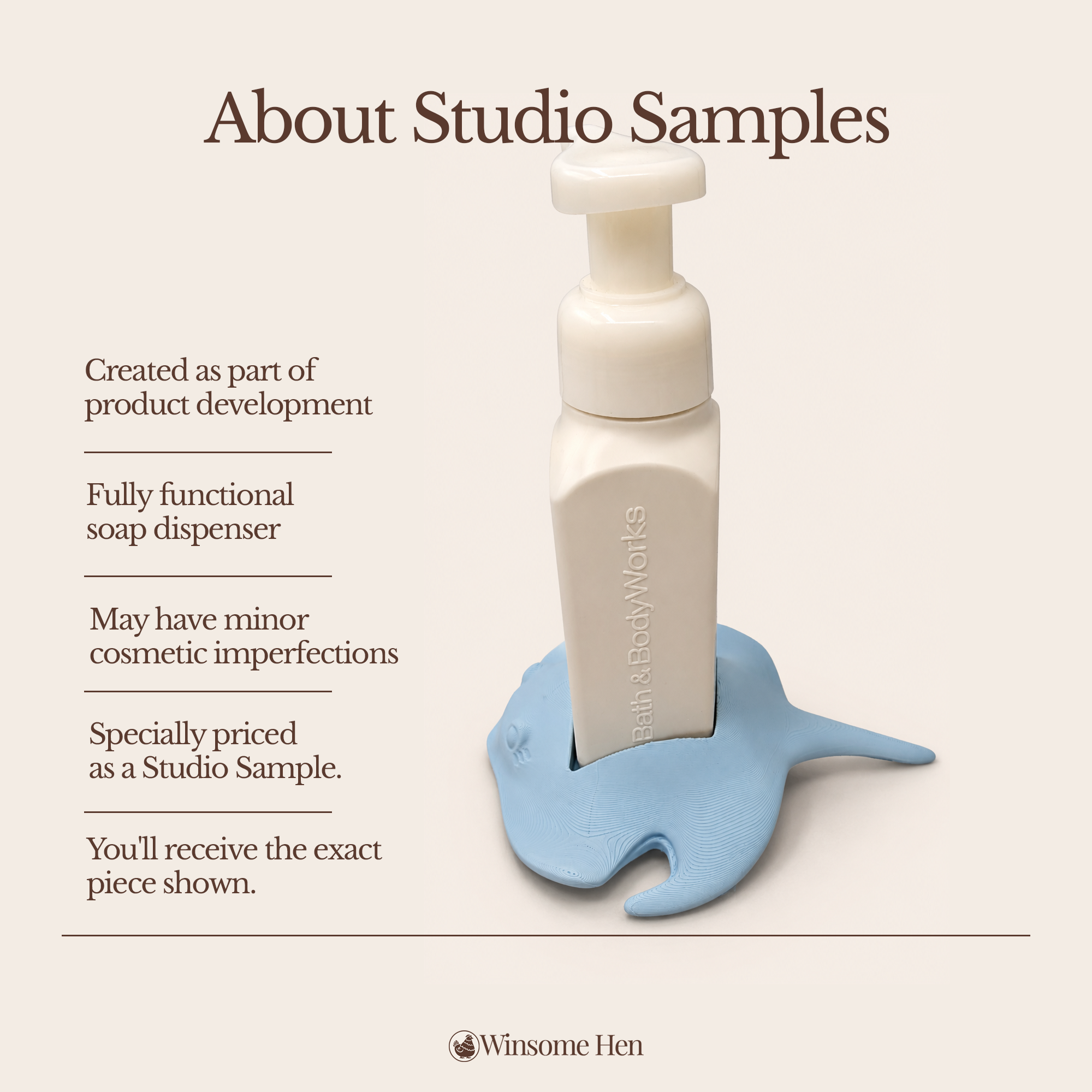 Manta Ray Soap Holder - Winsome Waters - Studio Sample (Light Blue, Early Sculpt)