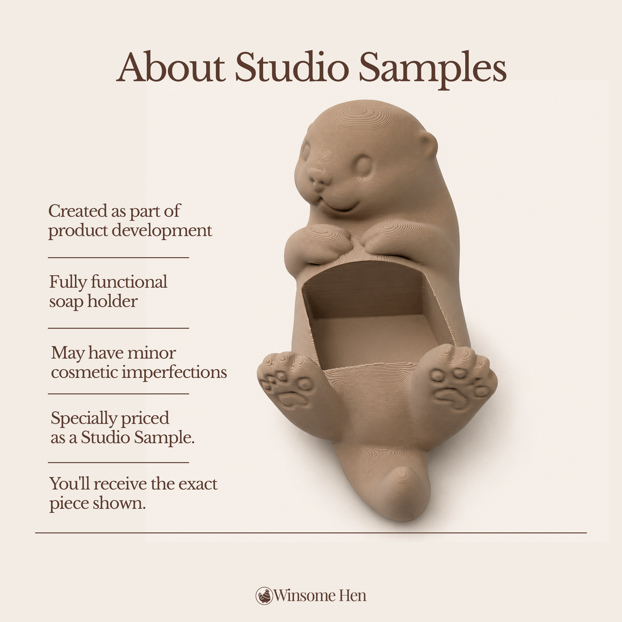 Otter Soap Holder - Winsome Waters - Studio Sample