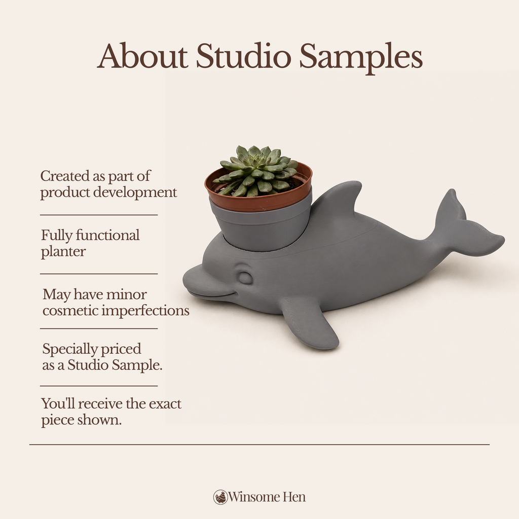Dolphin Planter - Winsome Waters - Studio Sample