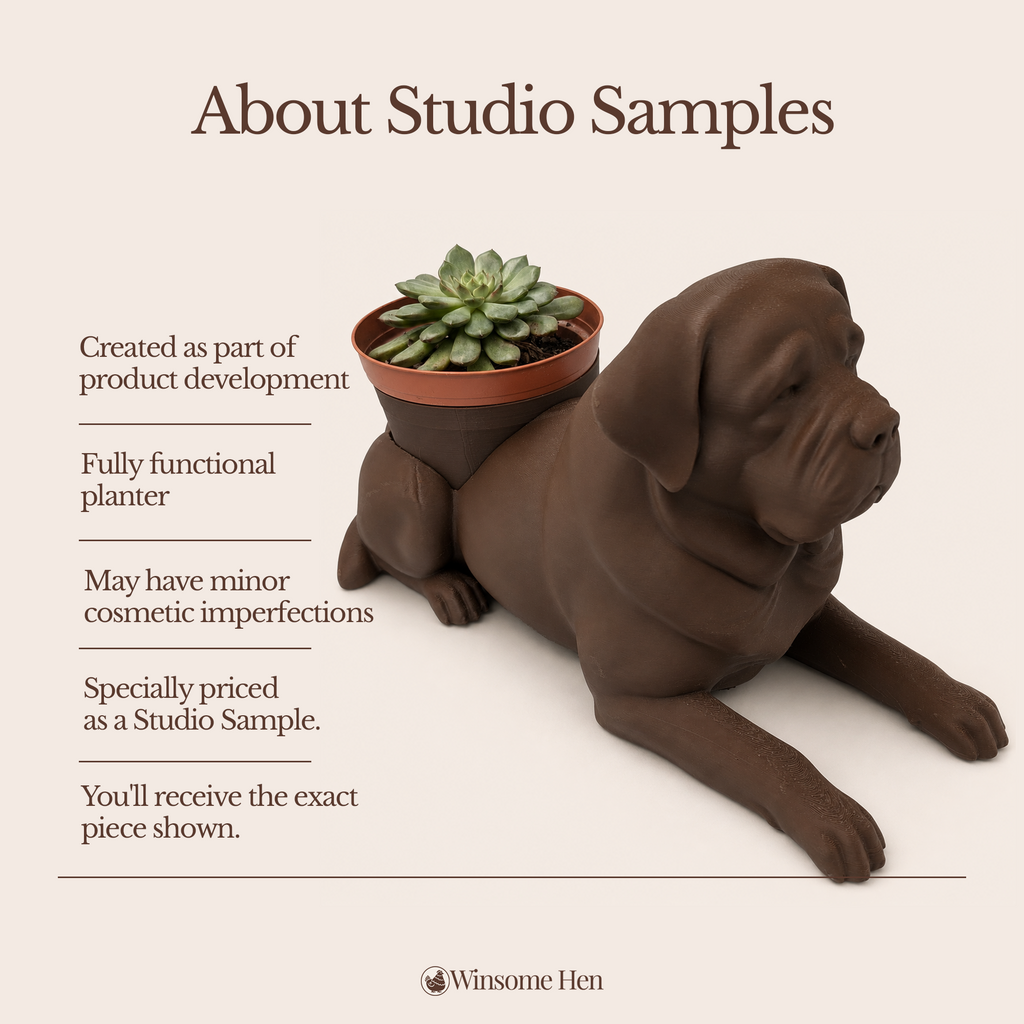 St. Bernard Planter - Winsome Wags - Studio Sample