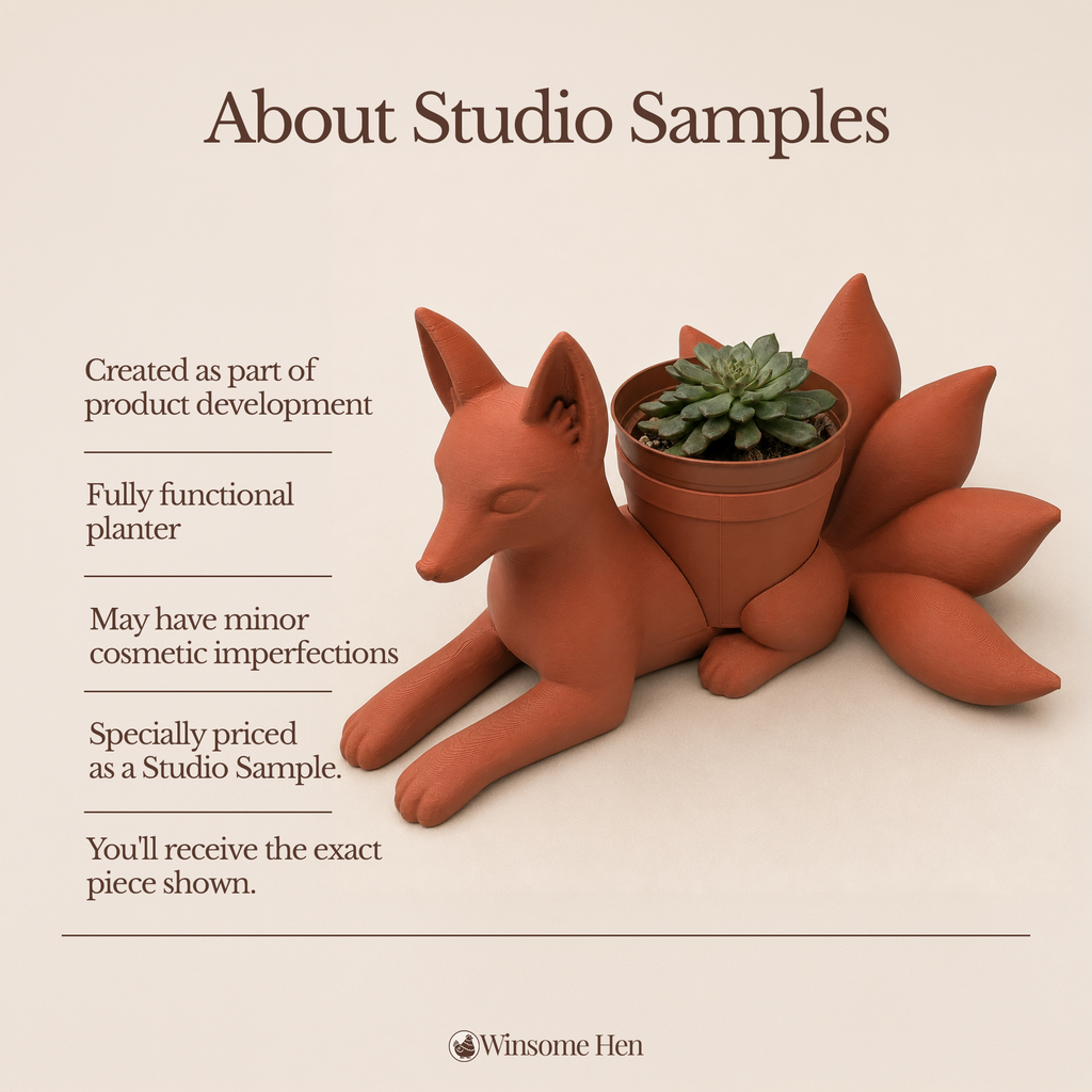 Kitsune Planter - Winsome Whimsy - Studio Sample