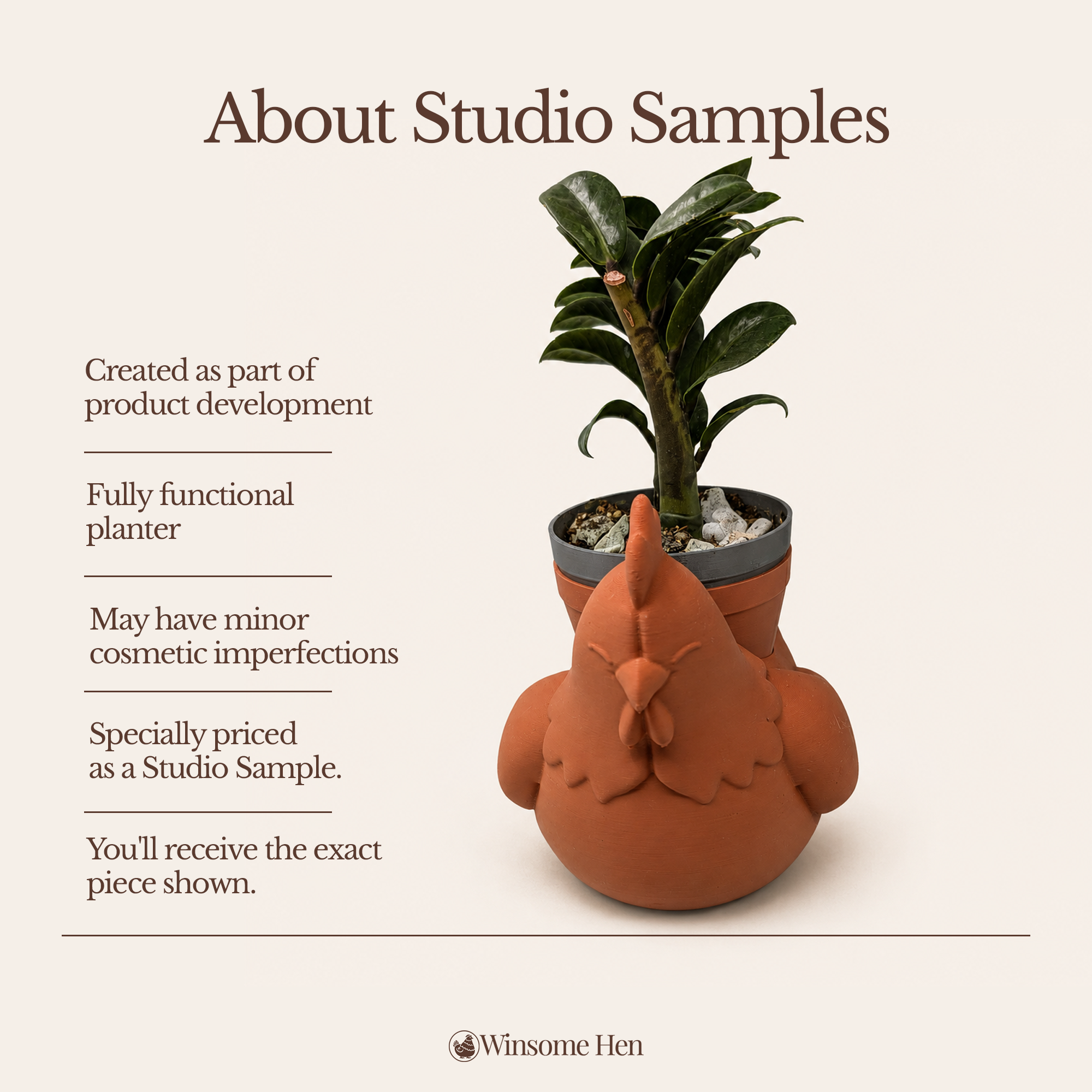 Chicken Planter - Winsome Farm - Studio Sample