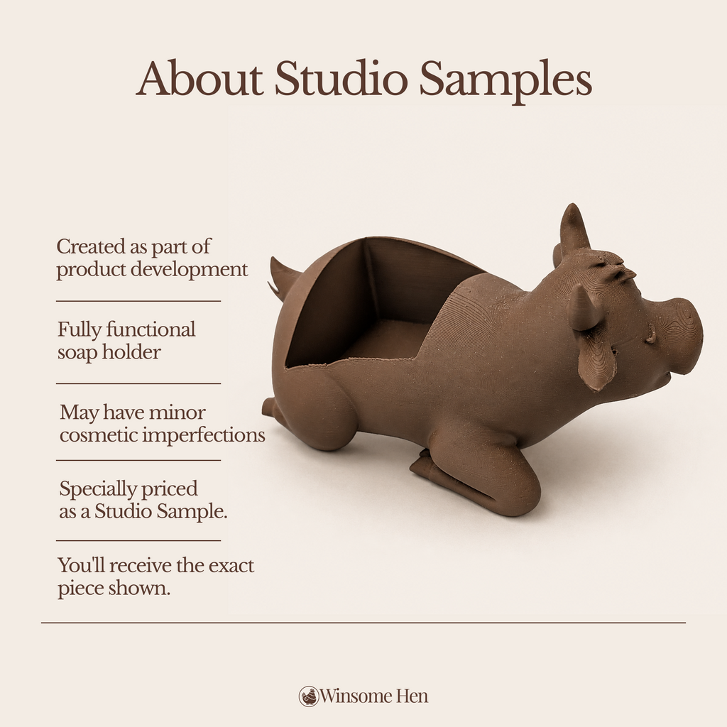 Cow Soap Holder - Winsome Farm - Studio Sample