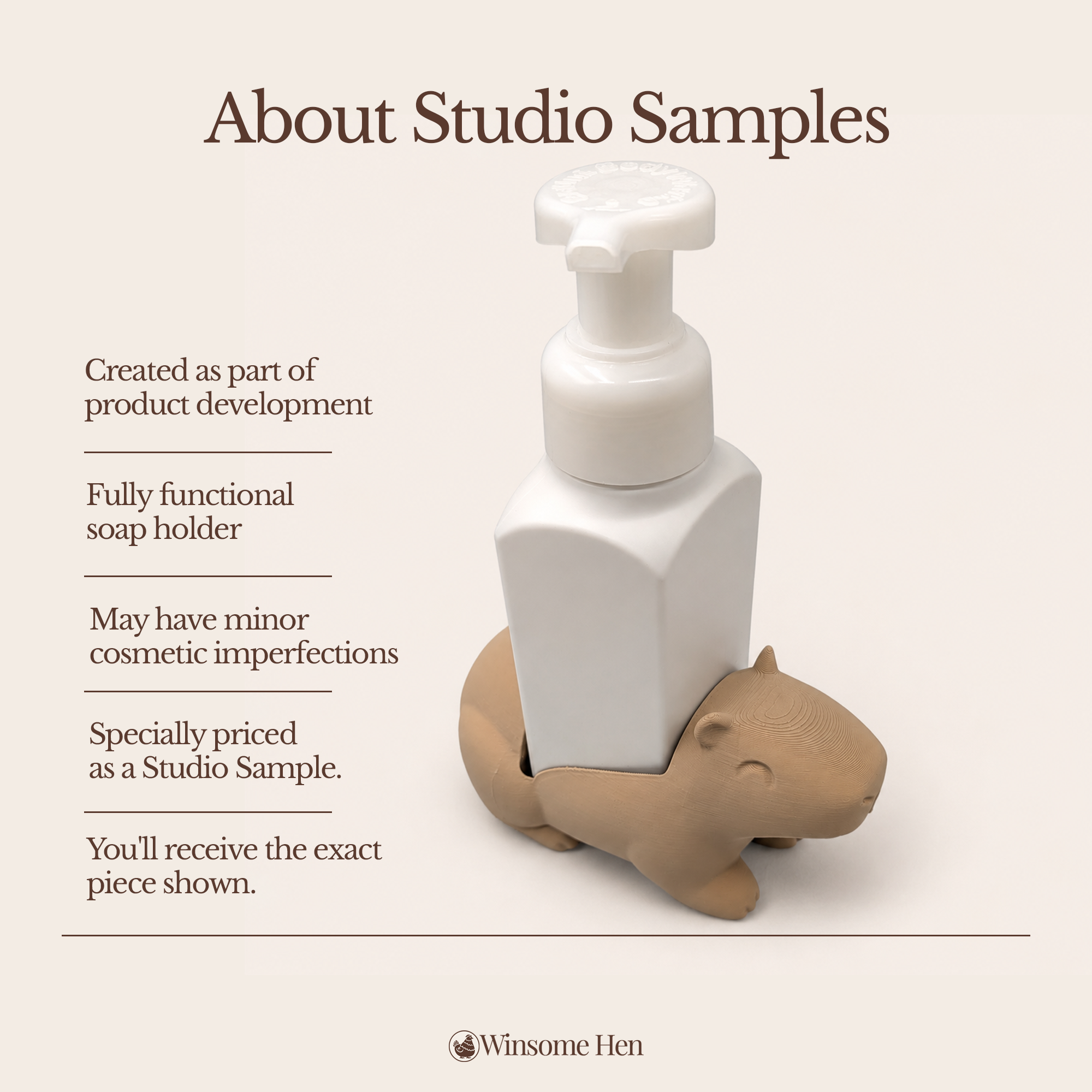 Capybara Soap Holder - Winsome Wildlife - Studio Sample