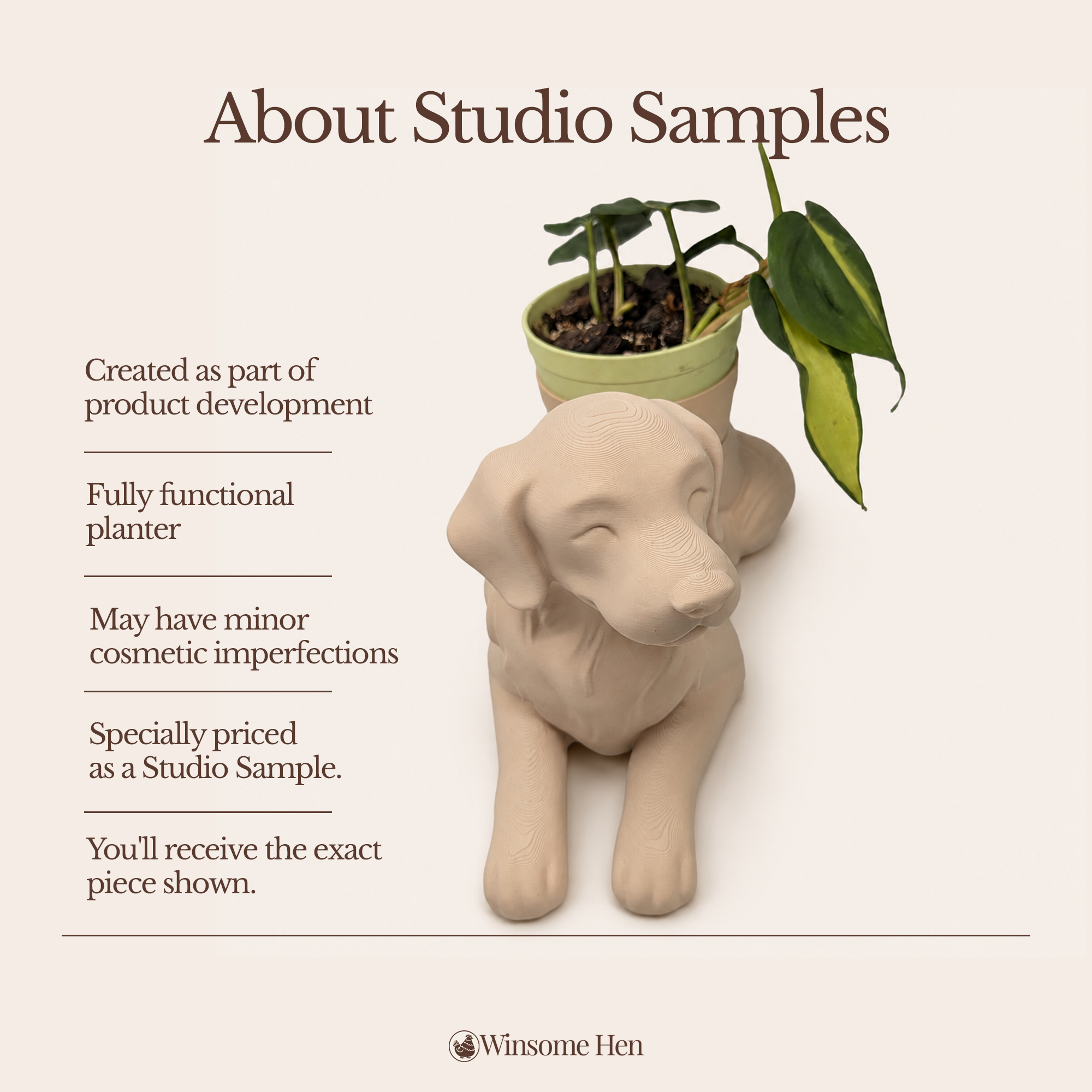Golden Retriever - Winsome Wags - Studio Sample (Current Sculpt)
