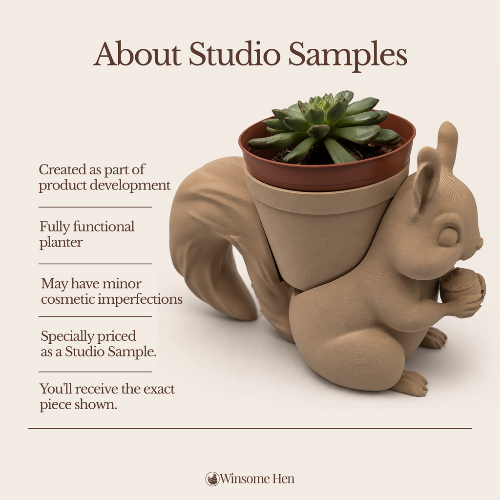 Squirrel Planter - Winsome Wildlife - Studio Sample