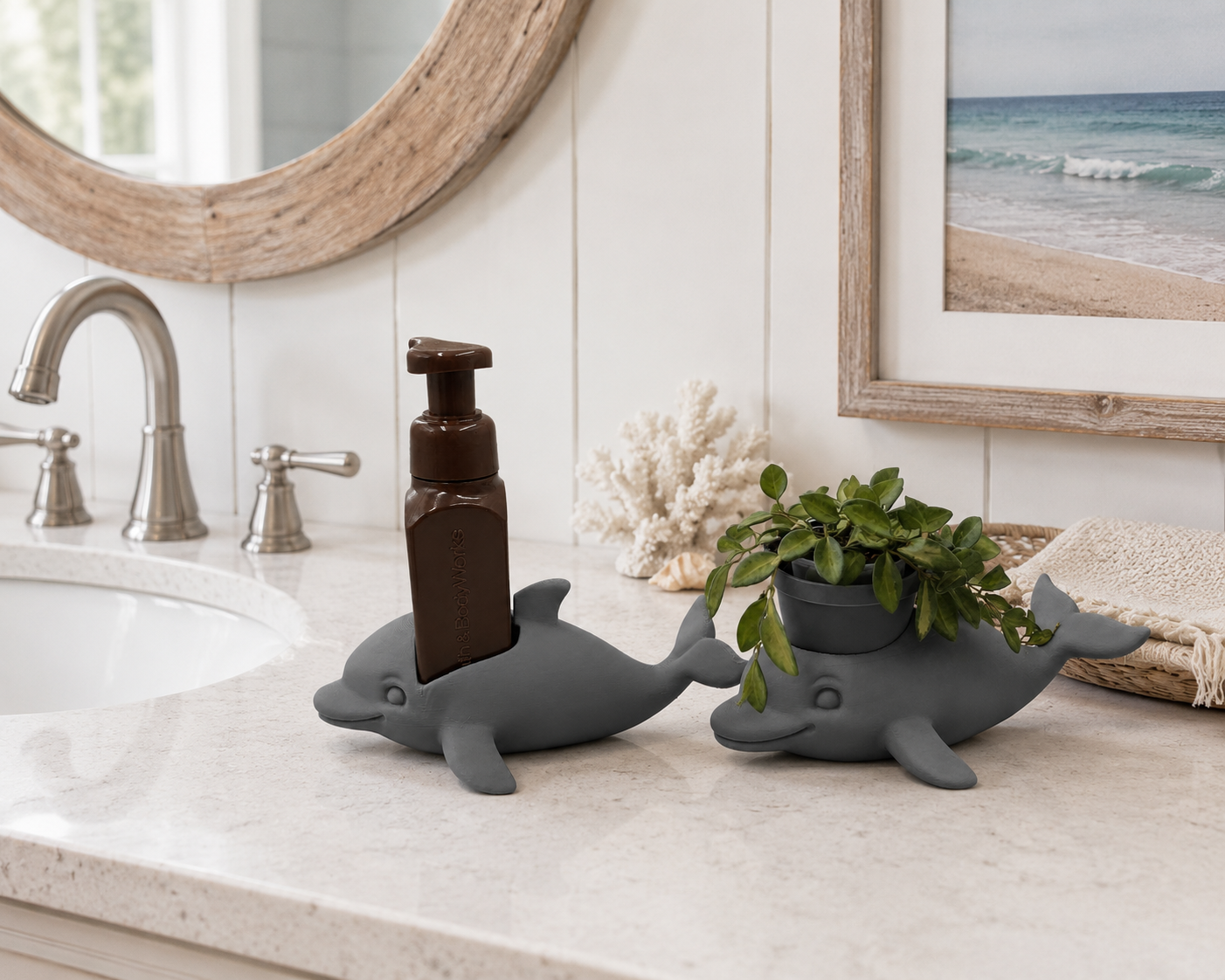 Dolphin Planter and Soap Holder Bundle - Winsome Waters