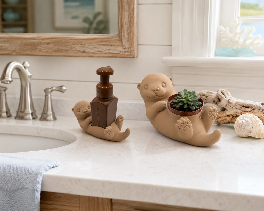 Otter Planter and Soap Holder Bundle - Winsome Waters