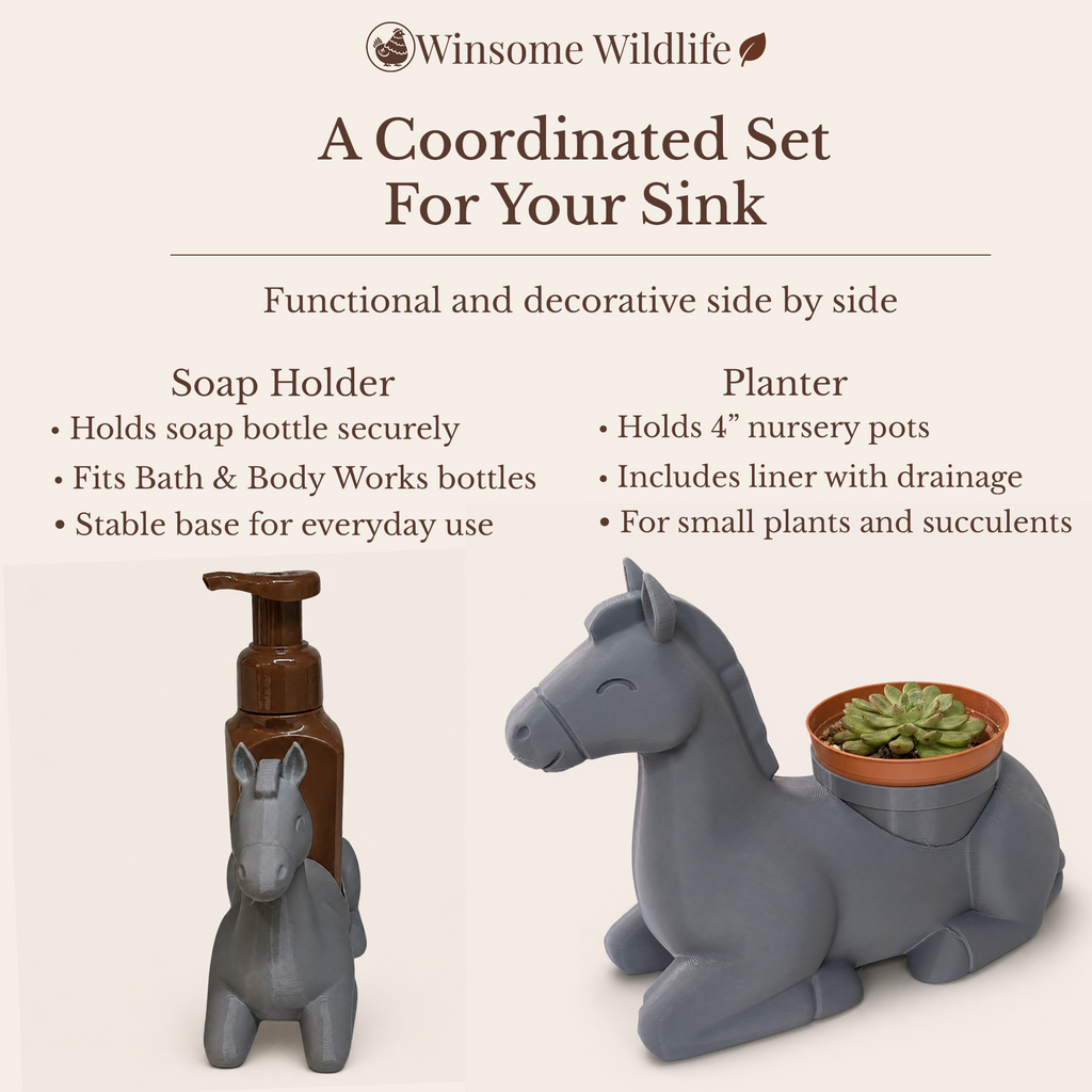 Horse Planter and Soap Holder Bundle - Winsome Farm