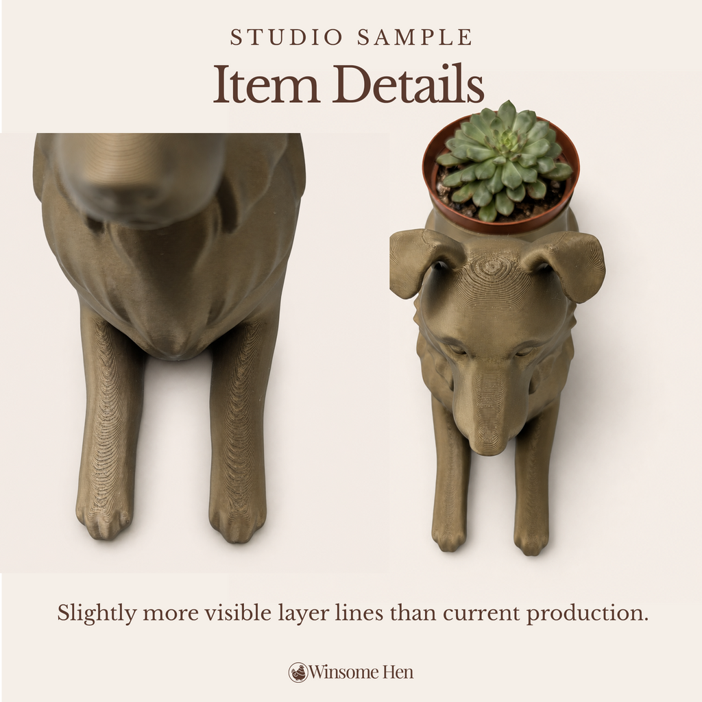 Australian Shepherd Planter - Winsome Wags - Studio Sample