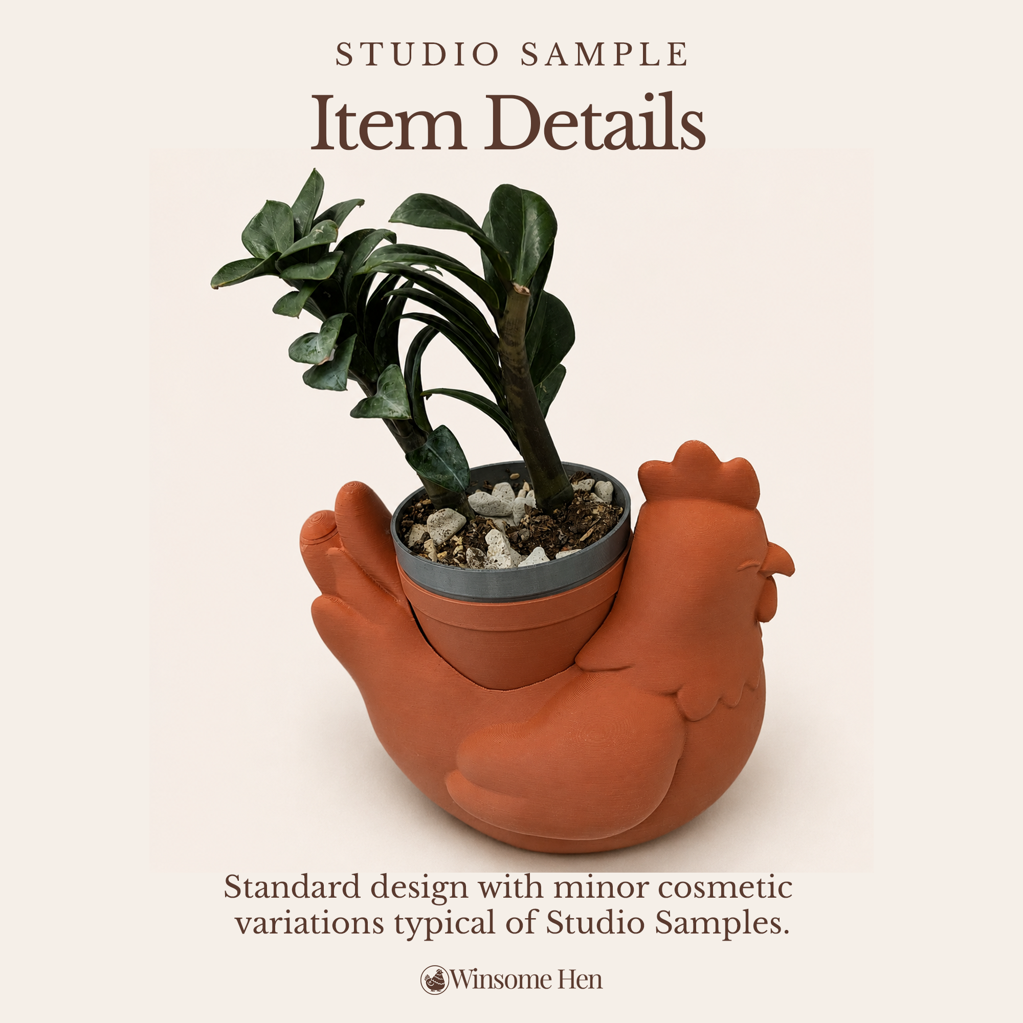 Chicken Planter - Winsome Farm - Studio Sample