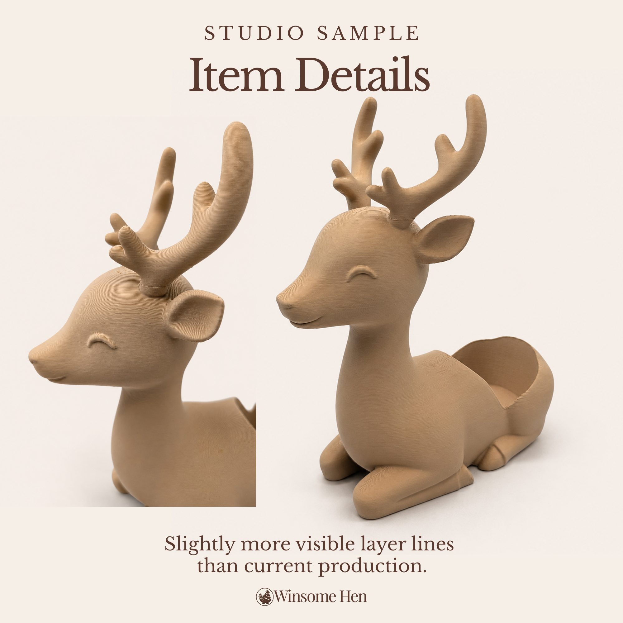 Reindeer Planter - Winsome Wildlife - Studio Sample