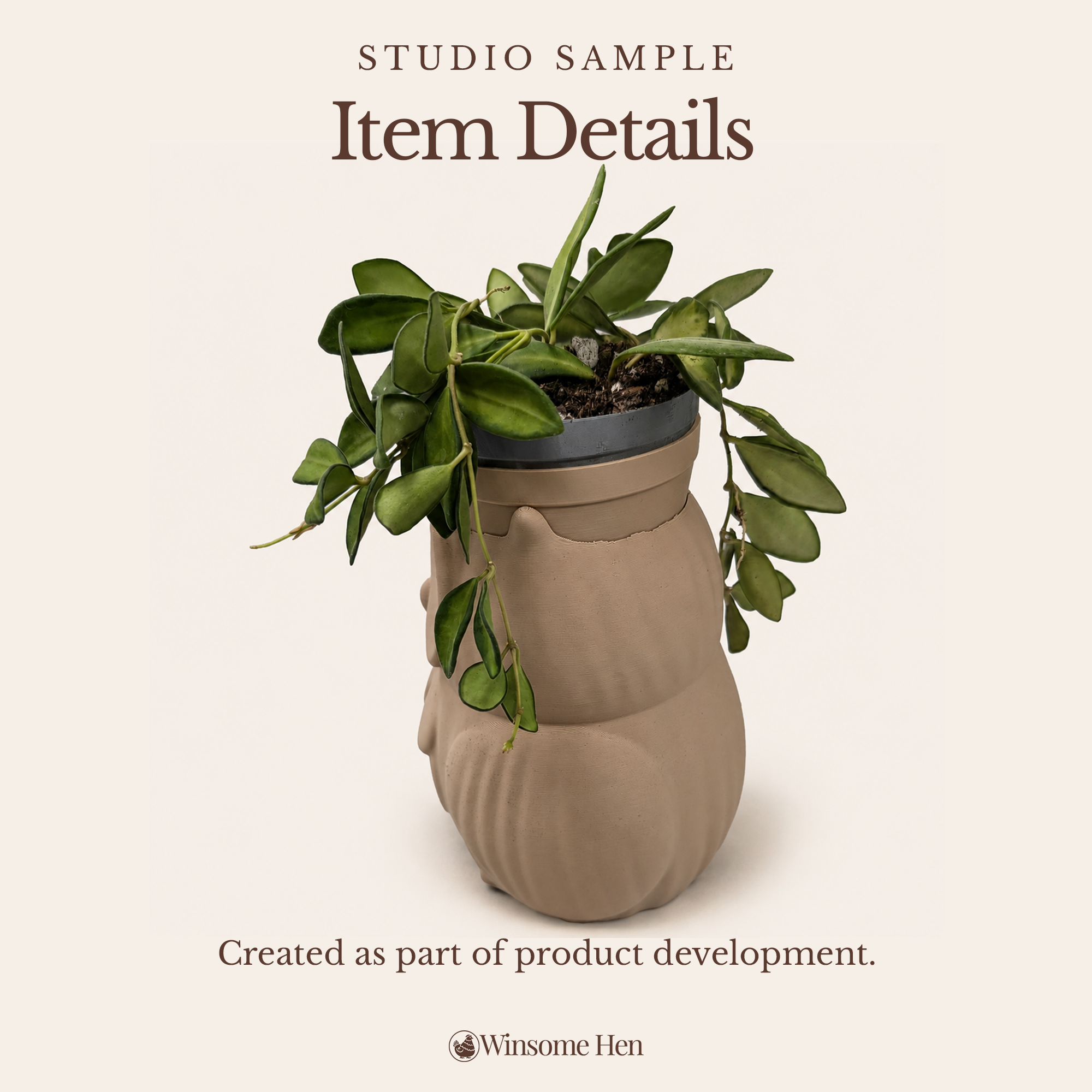 Owl Planter - Winsome Wildlife - Studio Sample
