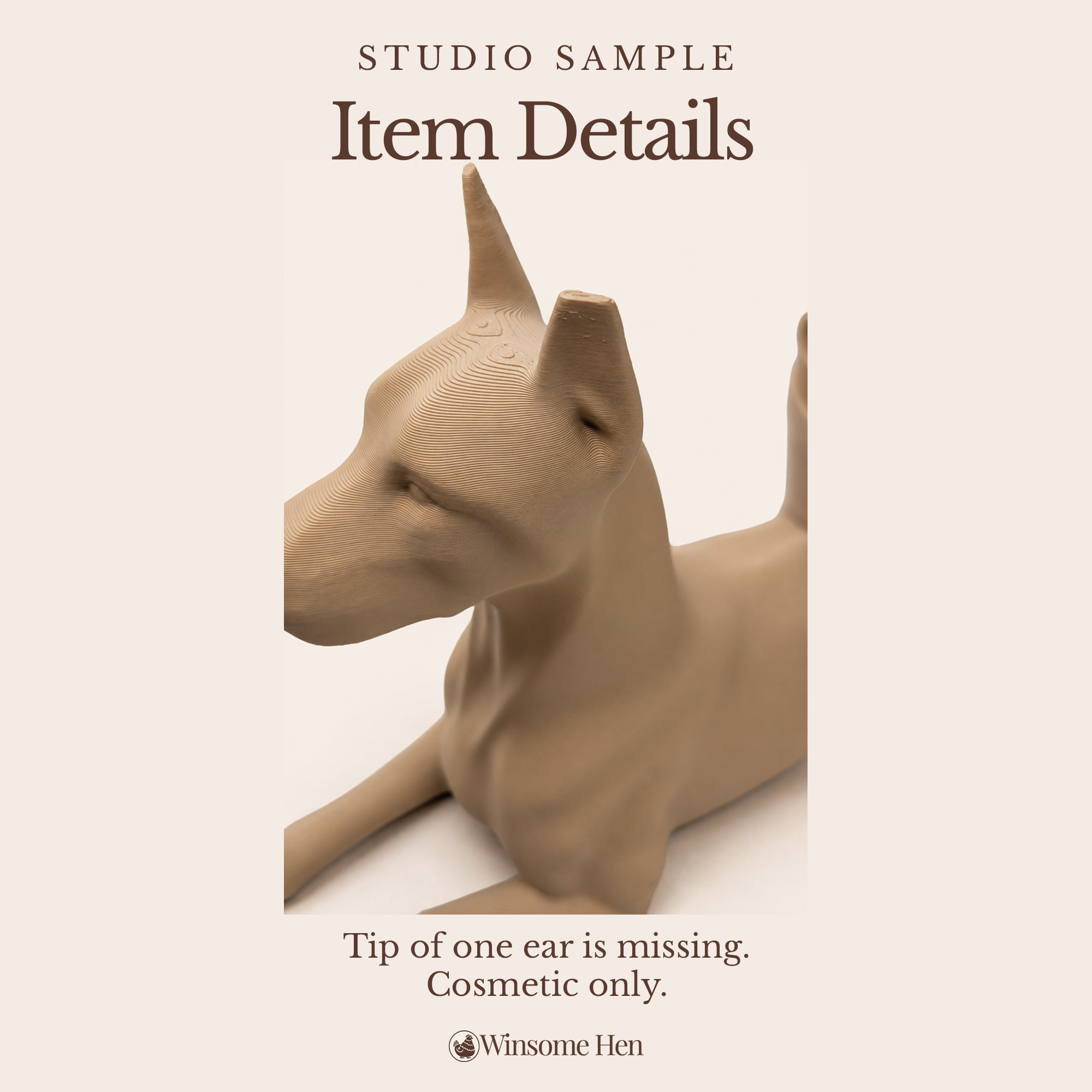Doberman Pinscher Planter - Winsome Wags - Studio Sample