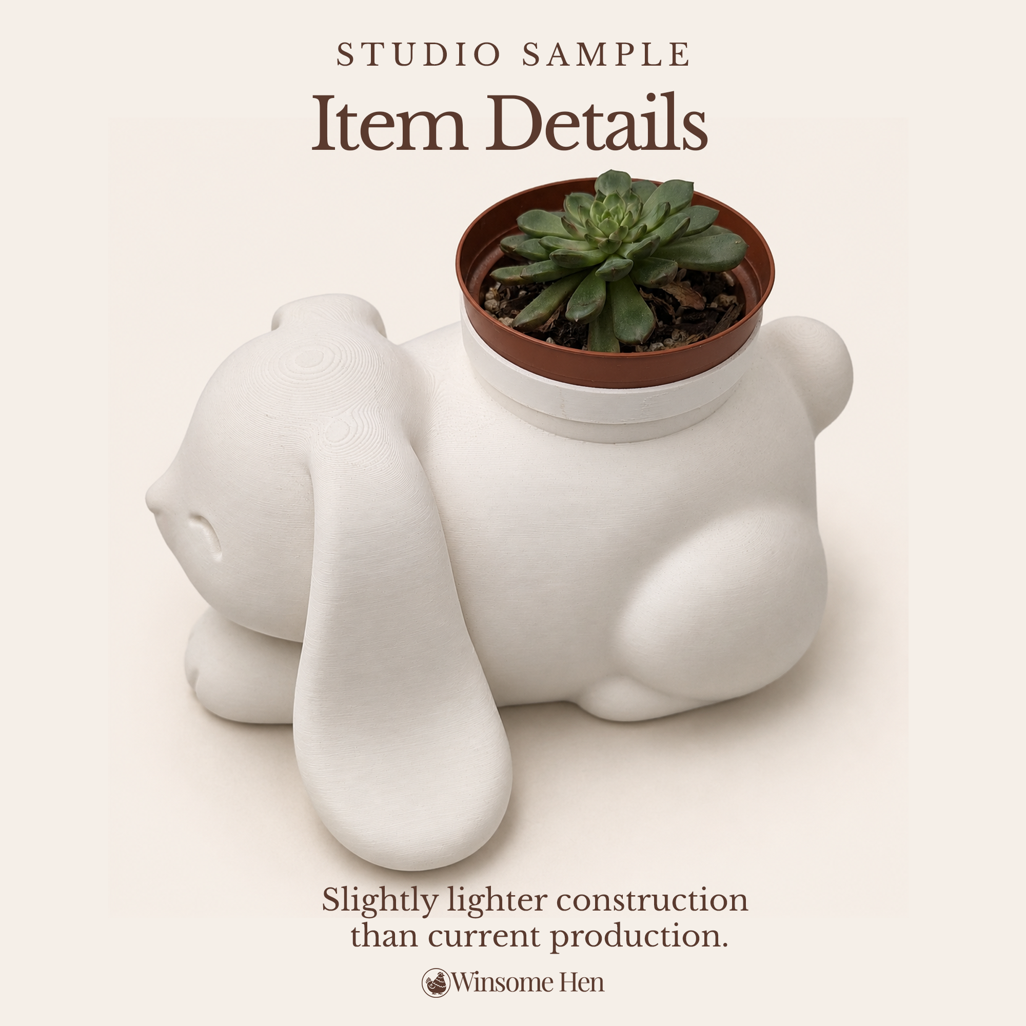 Bunny Planter - Winsome Wildlife - Studio Sample