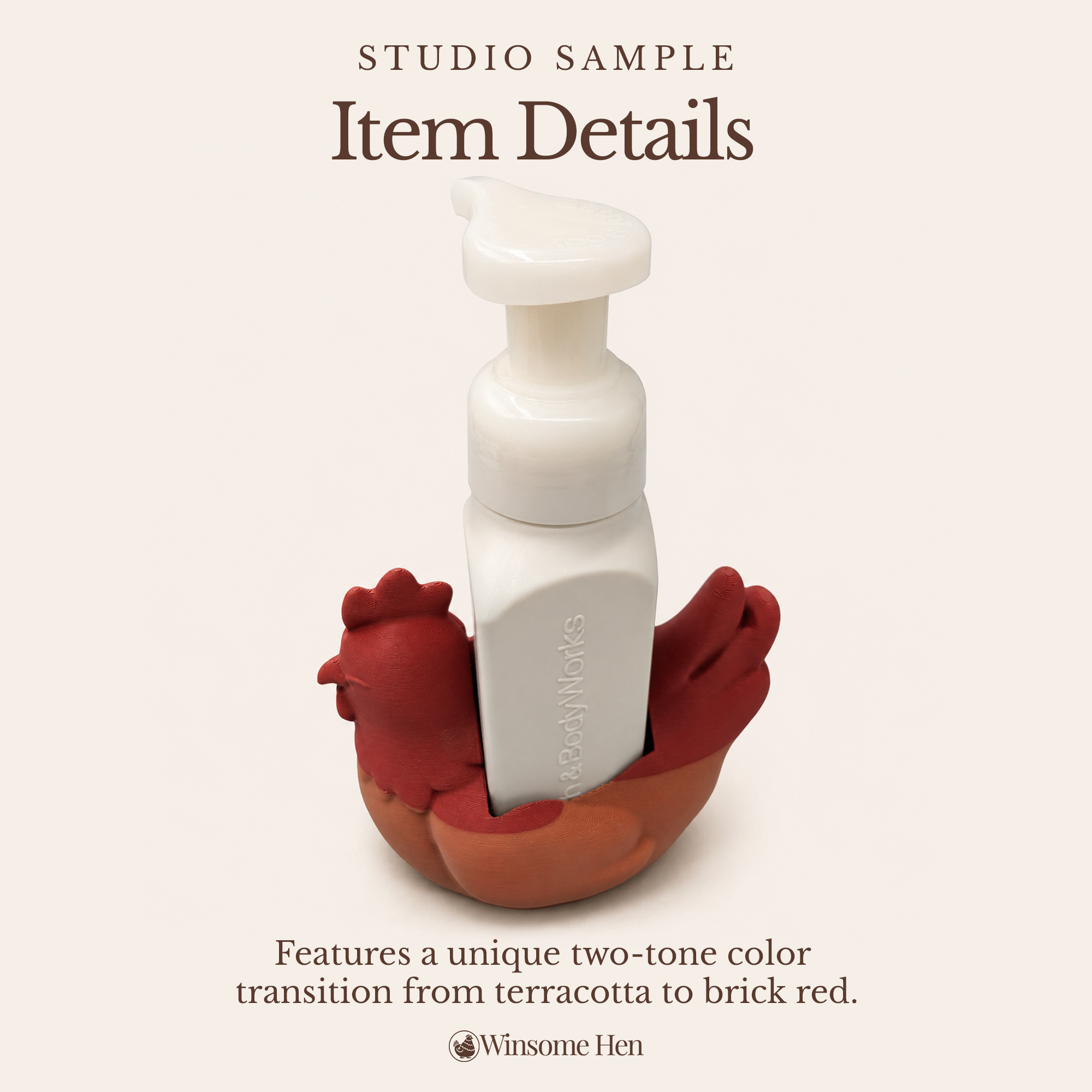 Chicken Soap Holder - Winsome Farm - Studio Sample