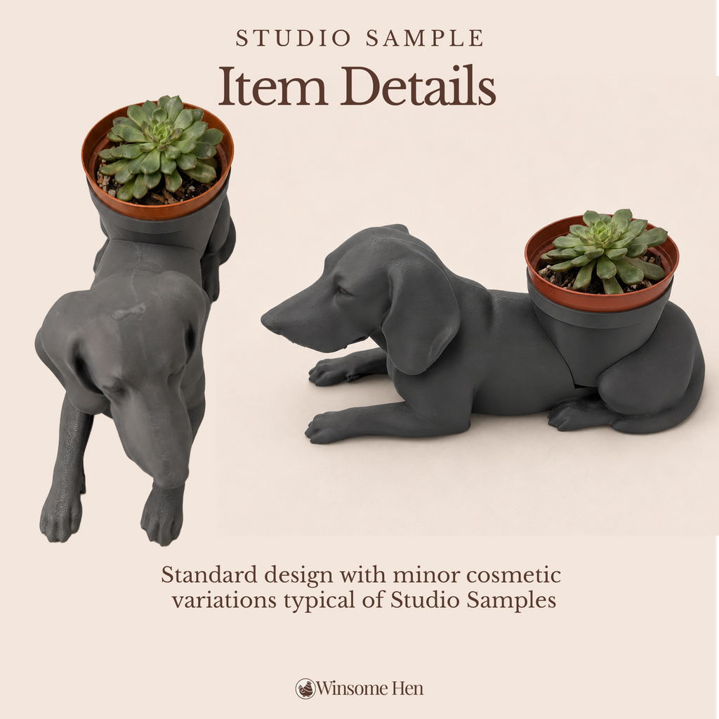 Beagle Planter - Winsome Wags - Studio Sample