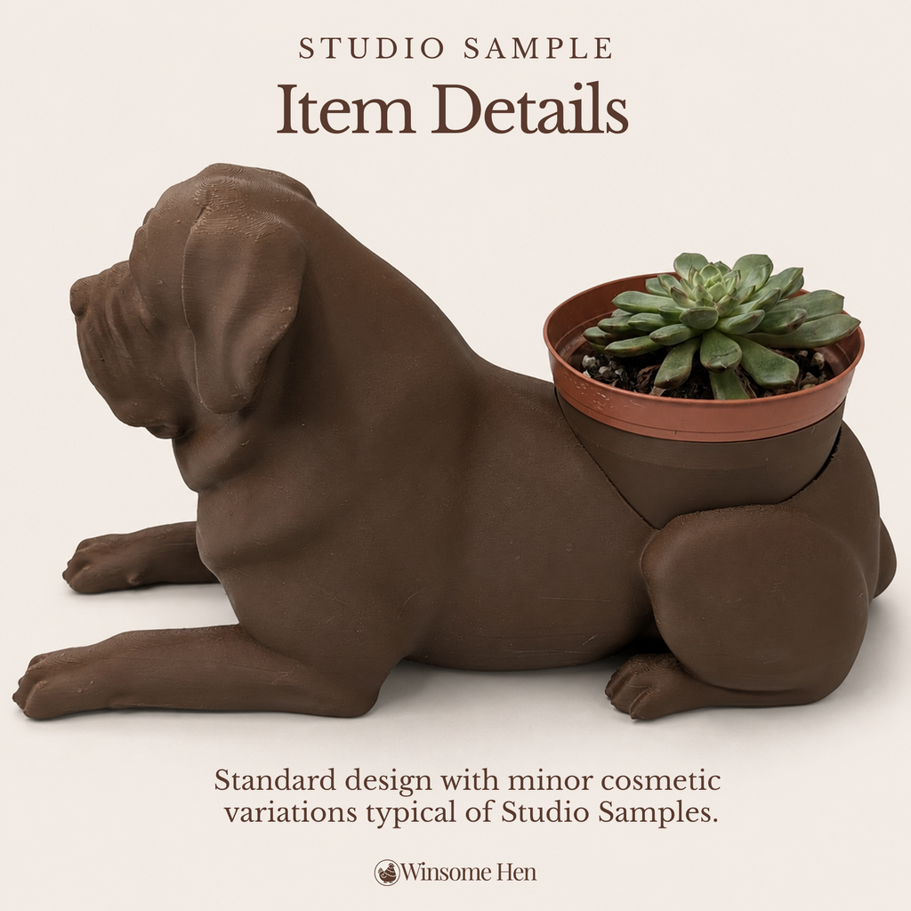 St. Bernard Planter - Winsome Wags - Studio Sample