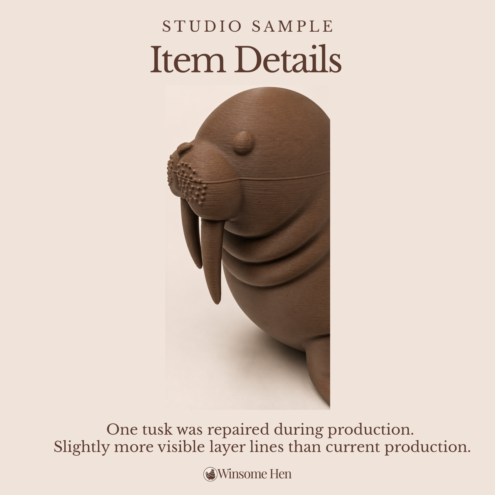 Walrus Planter - Winsome Waters - Studio Sample
