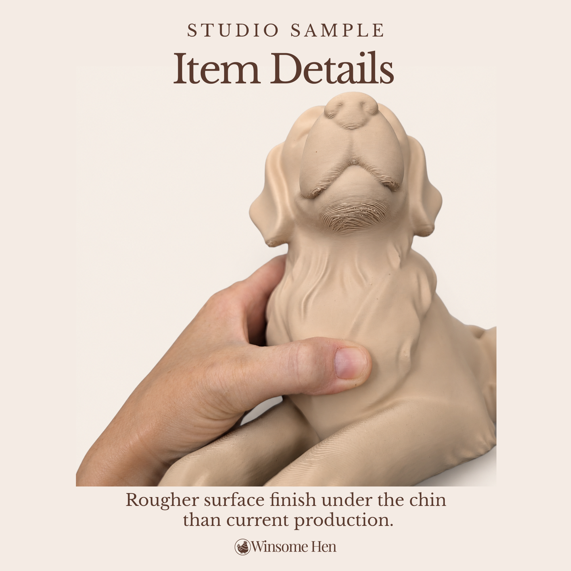 Golden Retriever - Winsome Wags - Studio Sample (Current Sculpt)