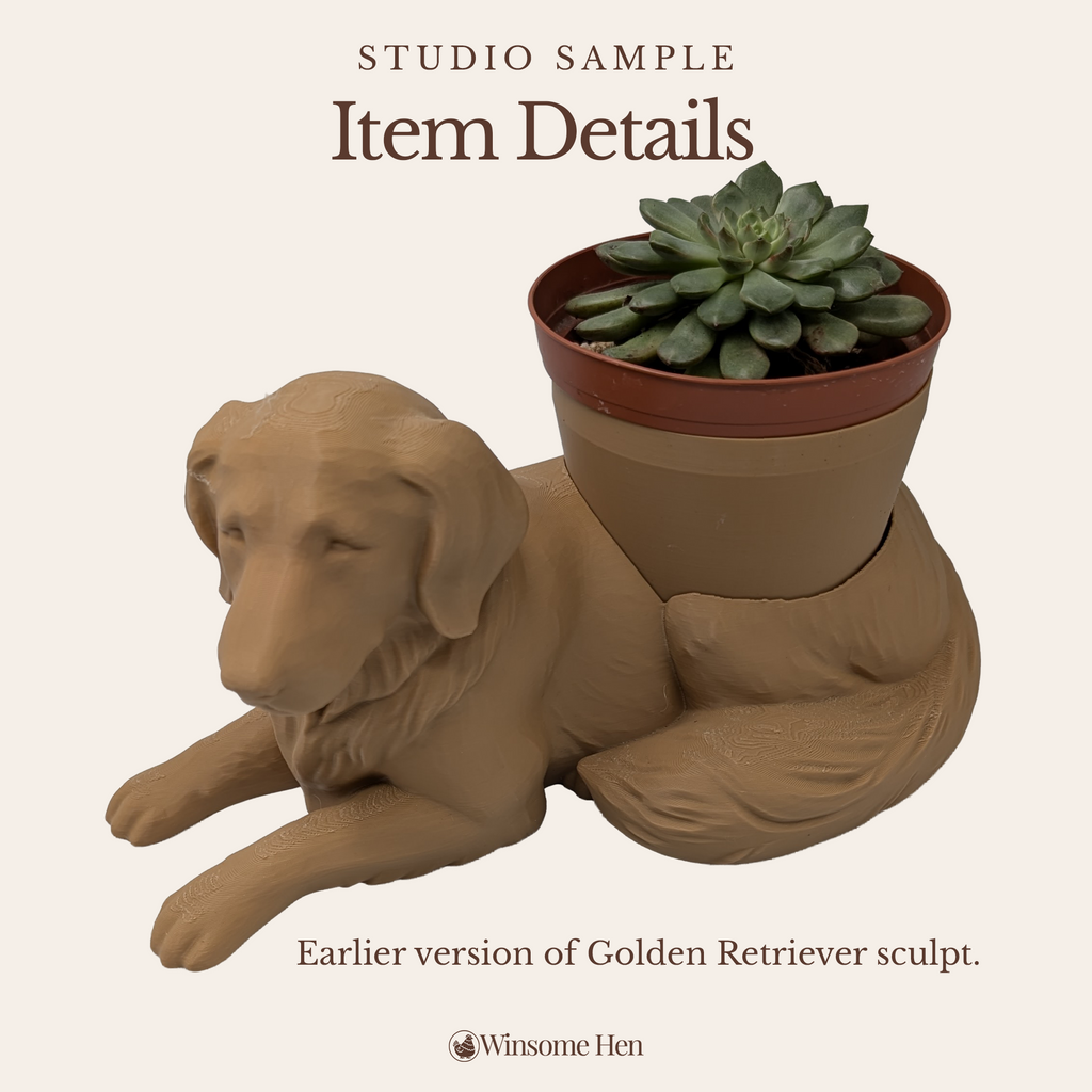 Golden Retriever - Winsome Wags - Studio Sample (Earlier Sculpt)