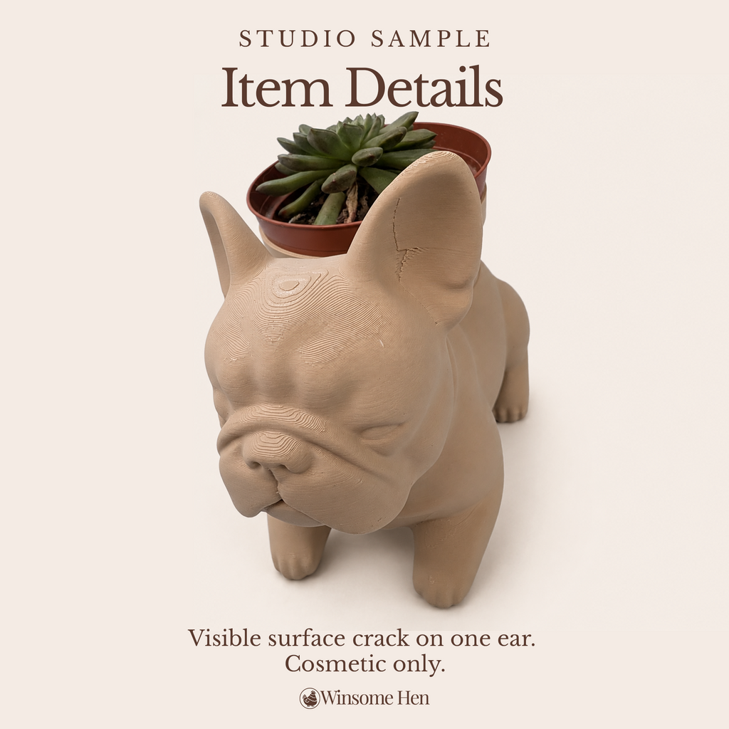 French Bulldog Planter - Winsome Wags - Studio Sample
