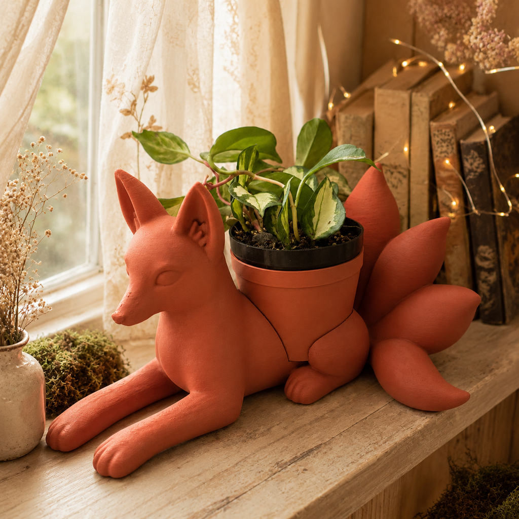 Kitsune Planter and Soap Holder Bundle - Winsome Whimsy