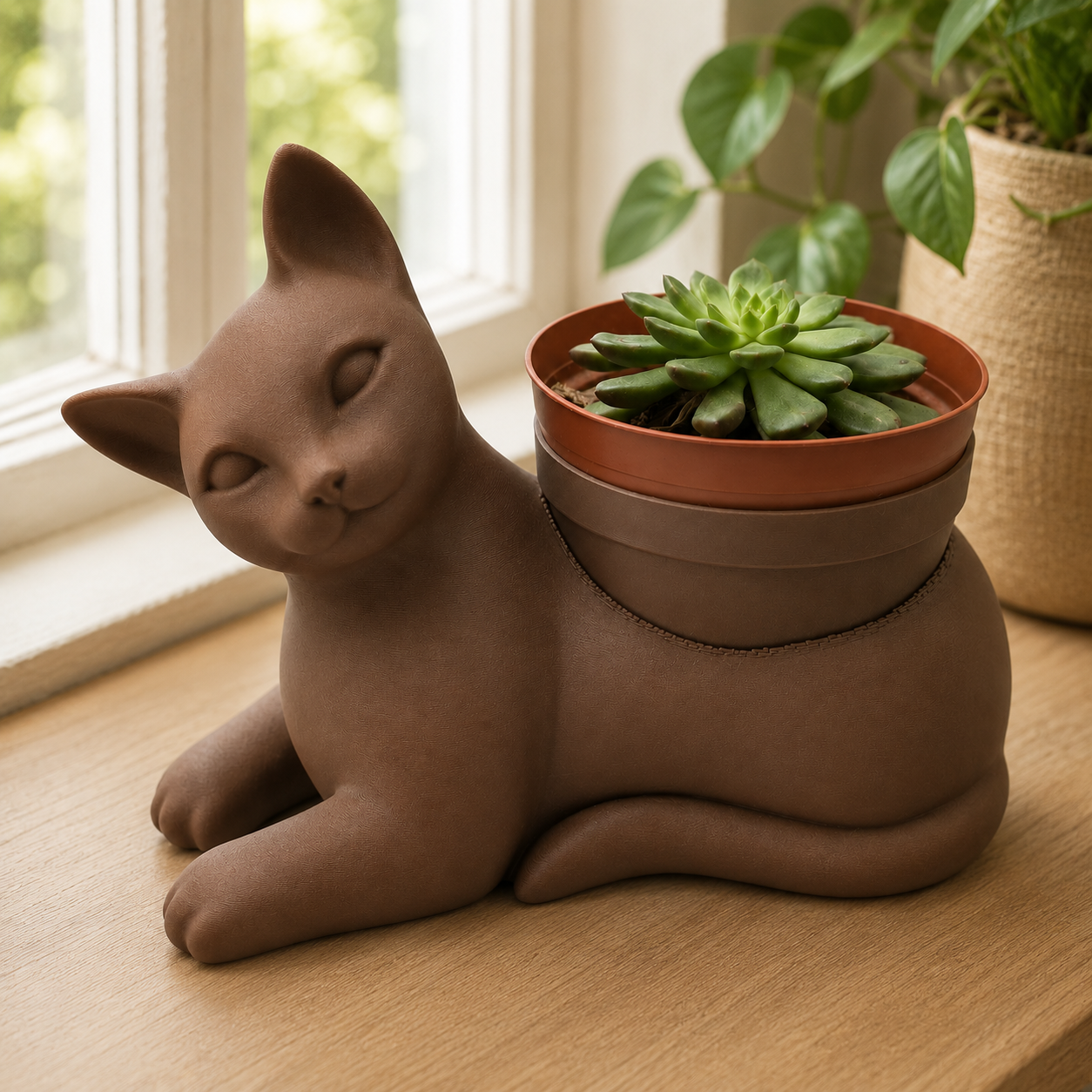 Curious Cat Planter - Winsome Whiskers