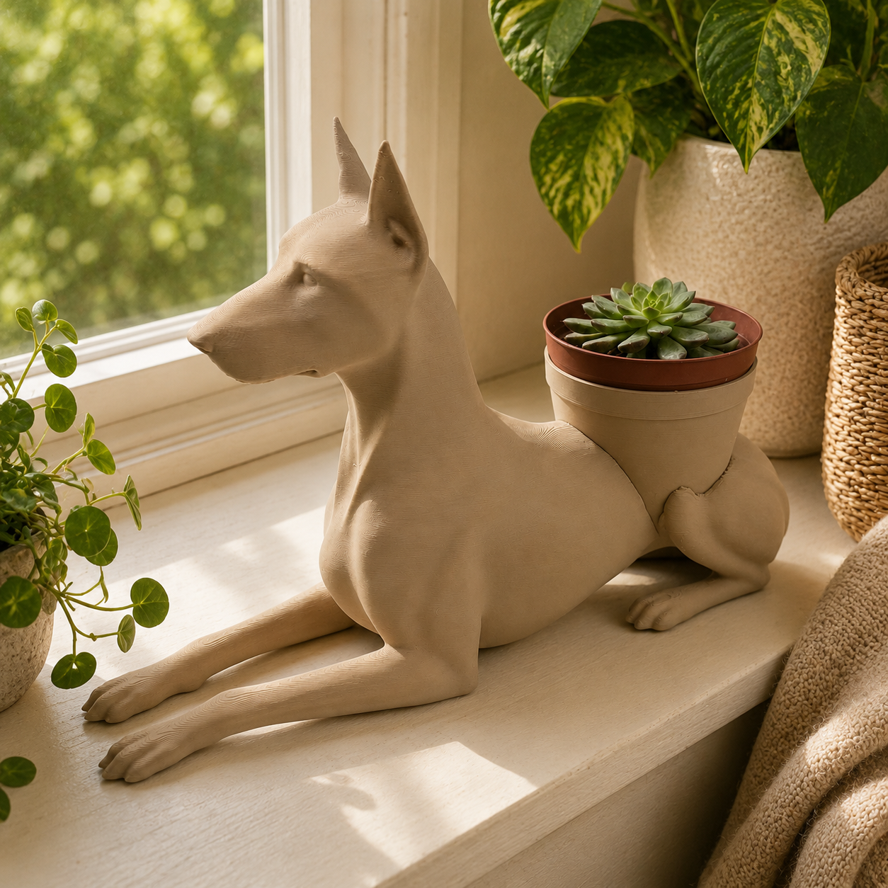 Doberman Pinscher Planter - Winsome Wags