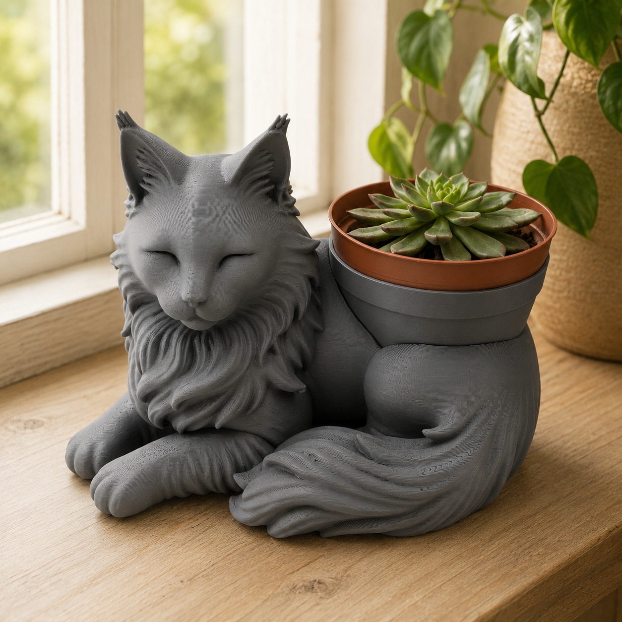 Floof Cat Planter - Winsome Whiskers