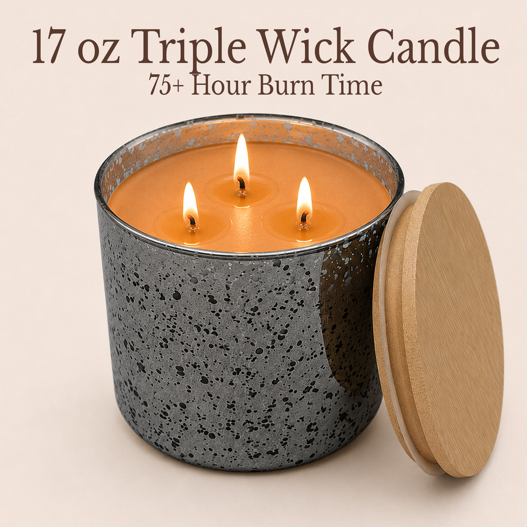 Signature Collection - 17 oz Soy Candle - Hand Poured Candle with Bamboo Lid