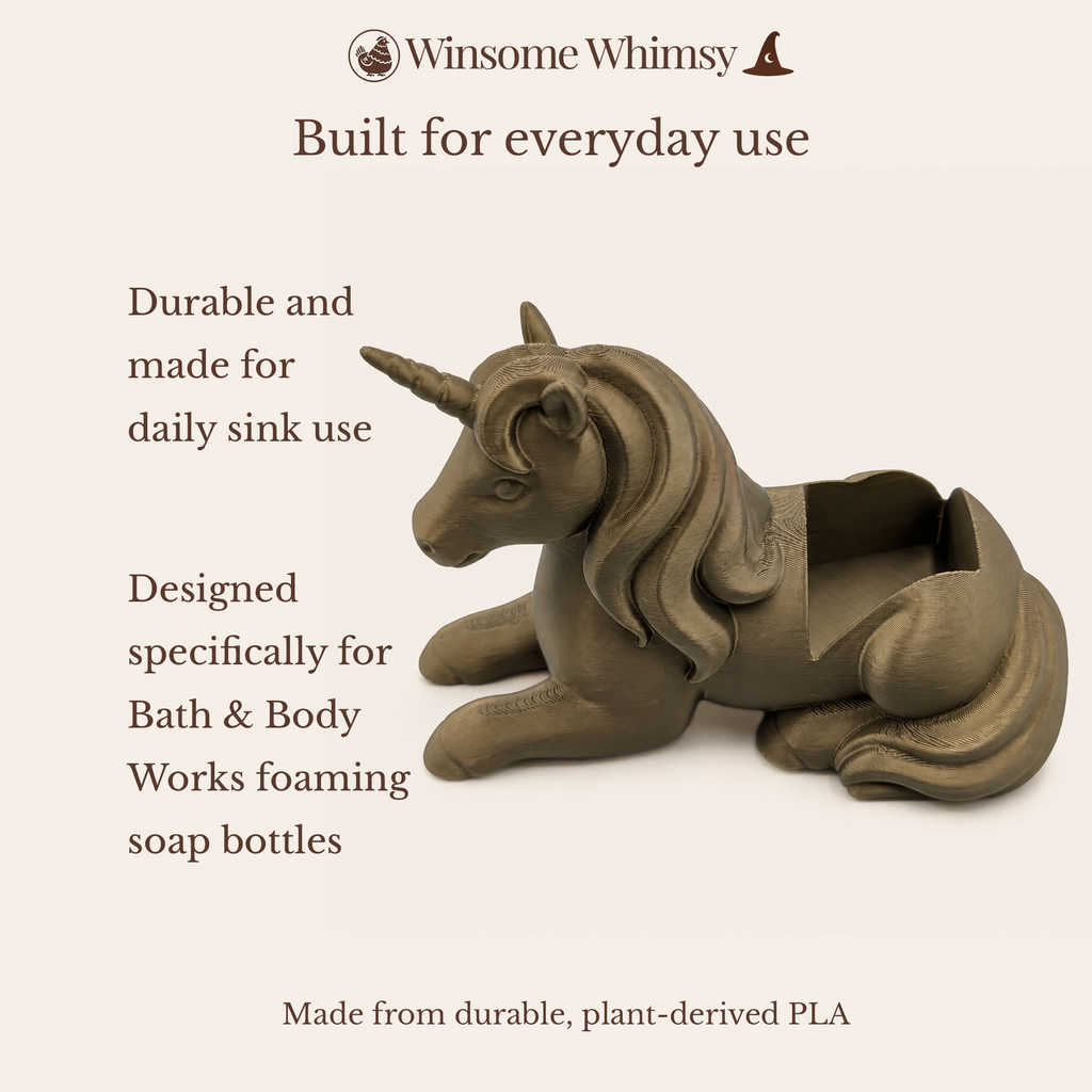 Unicorn - Winsome Whimsy Fantasy Soap Dispenser Holder