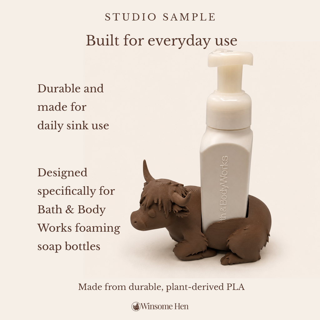 Highland Cow Soap Holder - Winsome Farm - Studio Sample